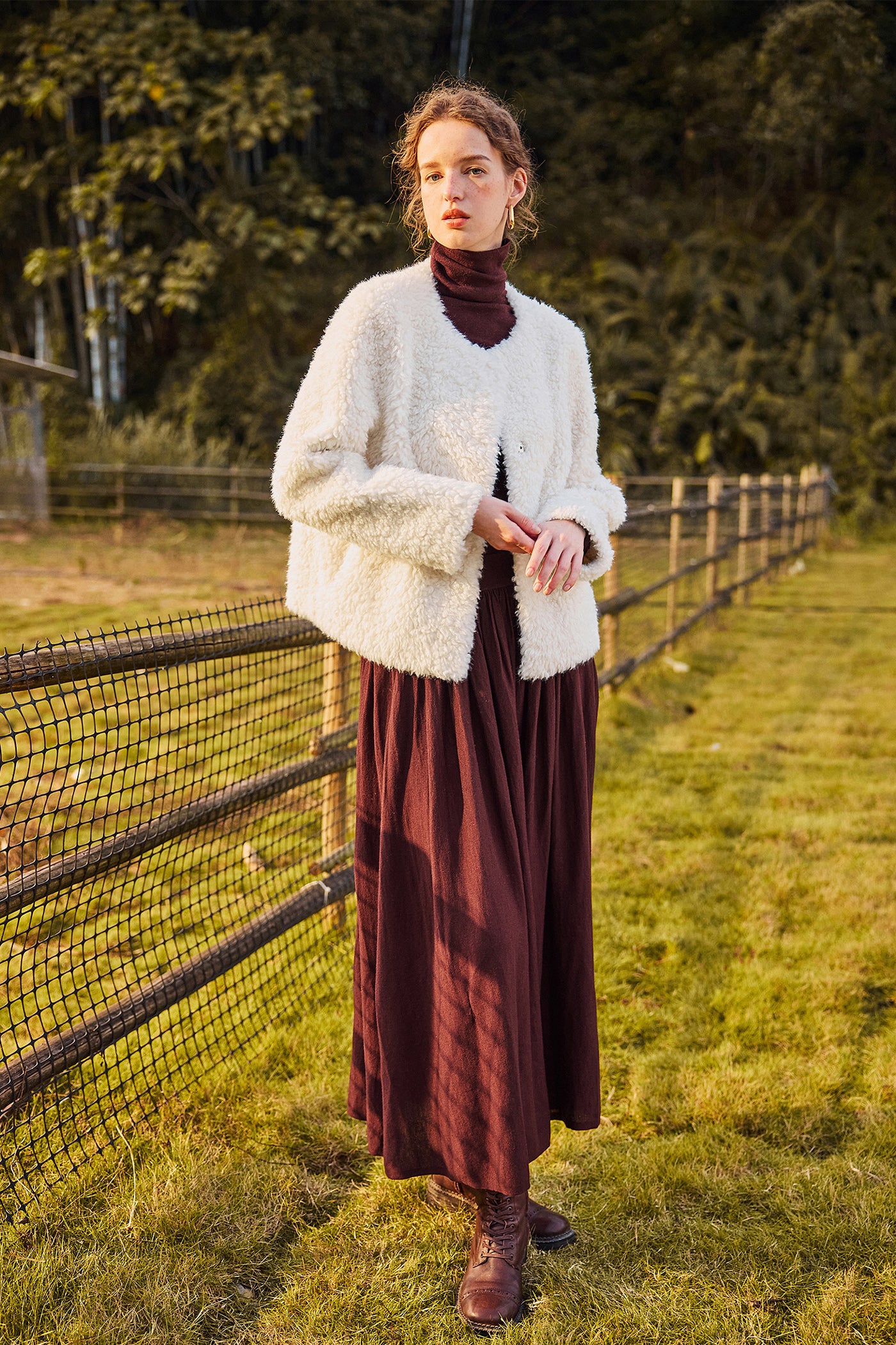 KAMILAN 2025 Winter Faux Shearling Jacket | Short Eco-Friendly Fur Coat for Women