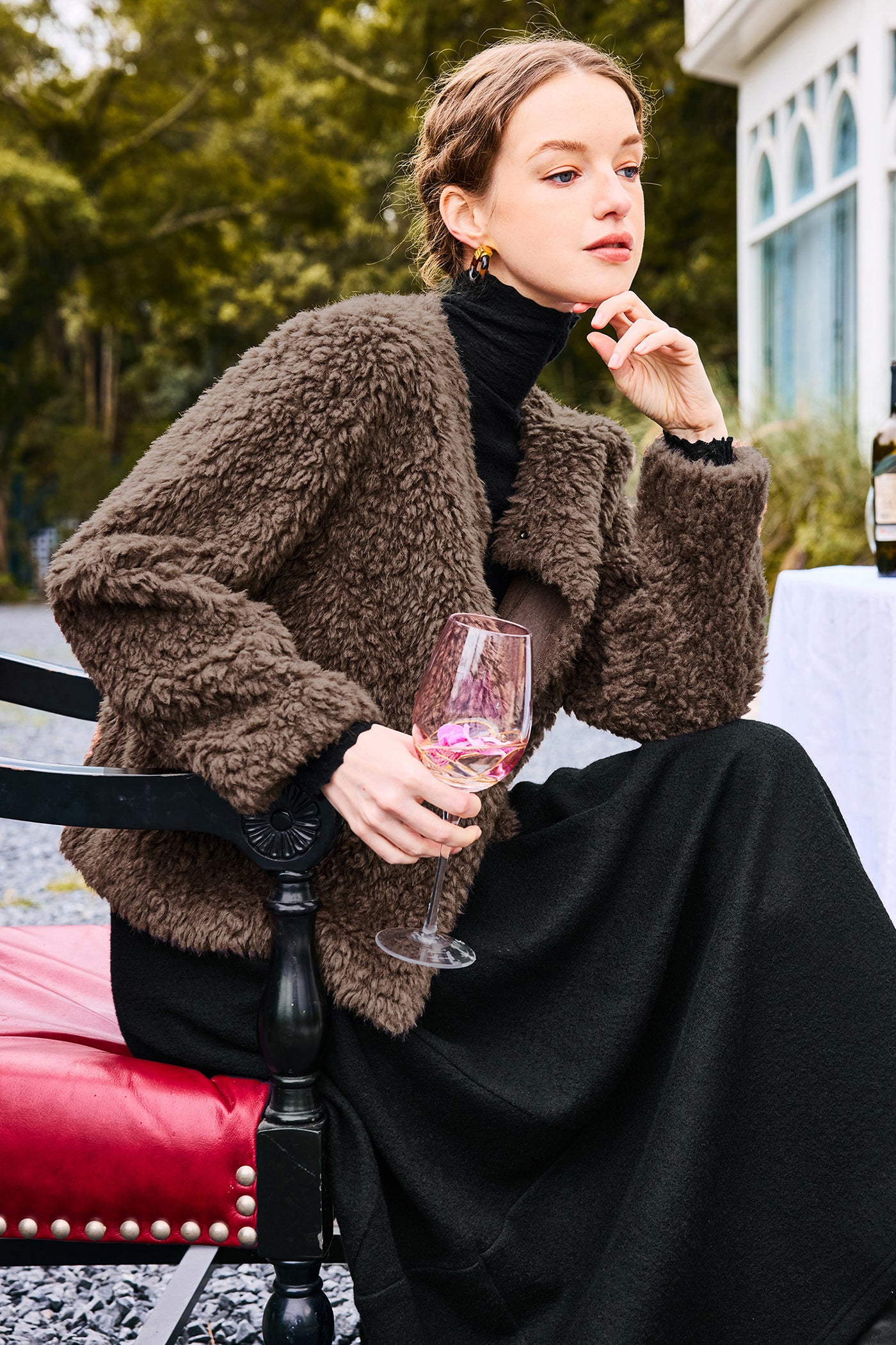 KAMILAN 2025 Winter Faux Shearling Jacket | Short Eco-Friendly Fur Coat for Women