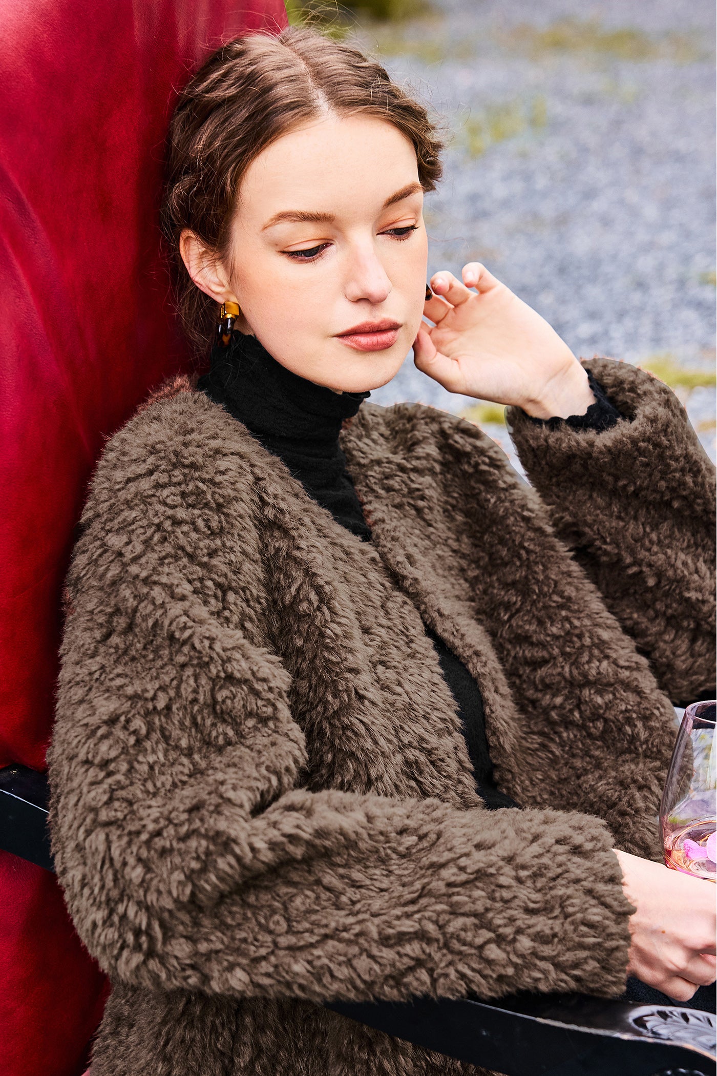 KAMILAN 2025 Winter Faux Shearling Jacket | Short Eco-Friendly Fur Coat for Women