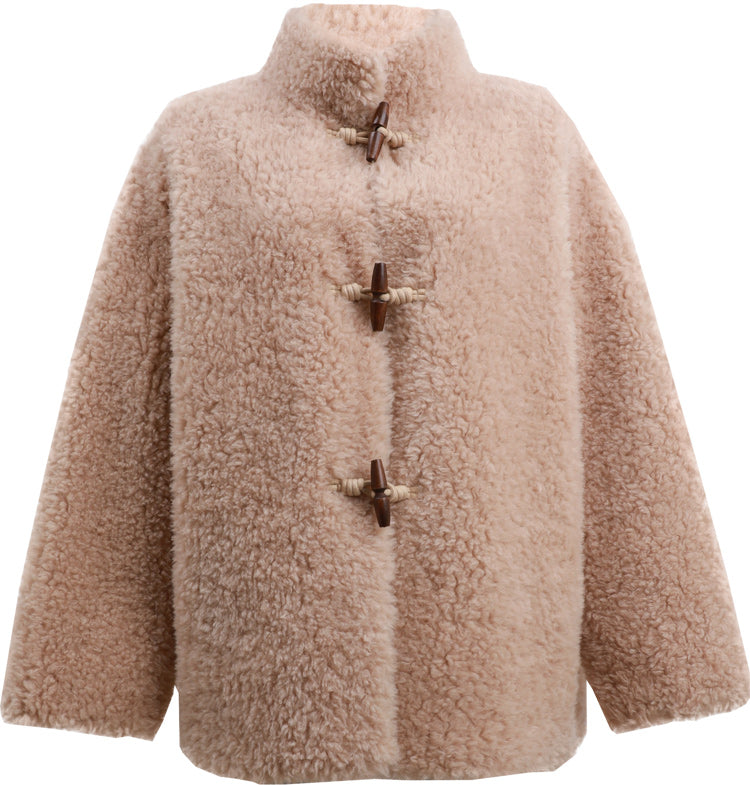 KAMILAN 25 Year Winter Sheep Shearing Warm Coat For Women