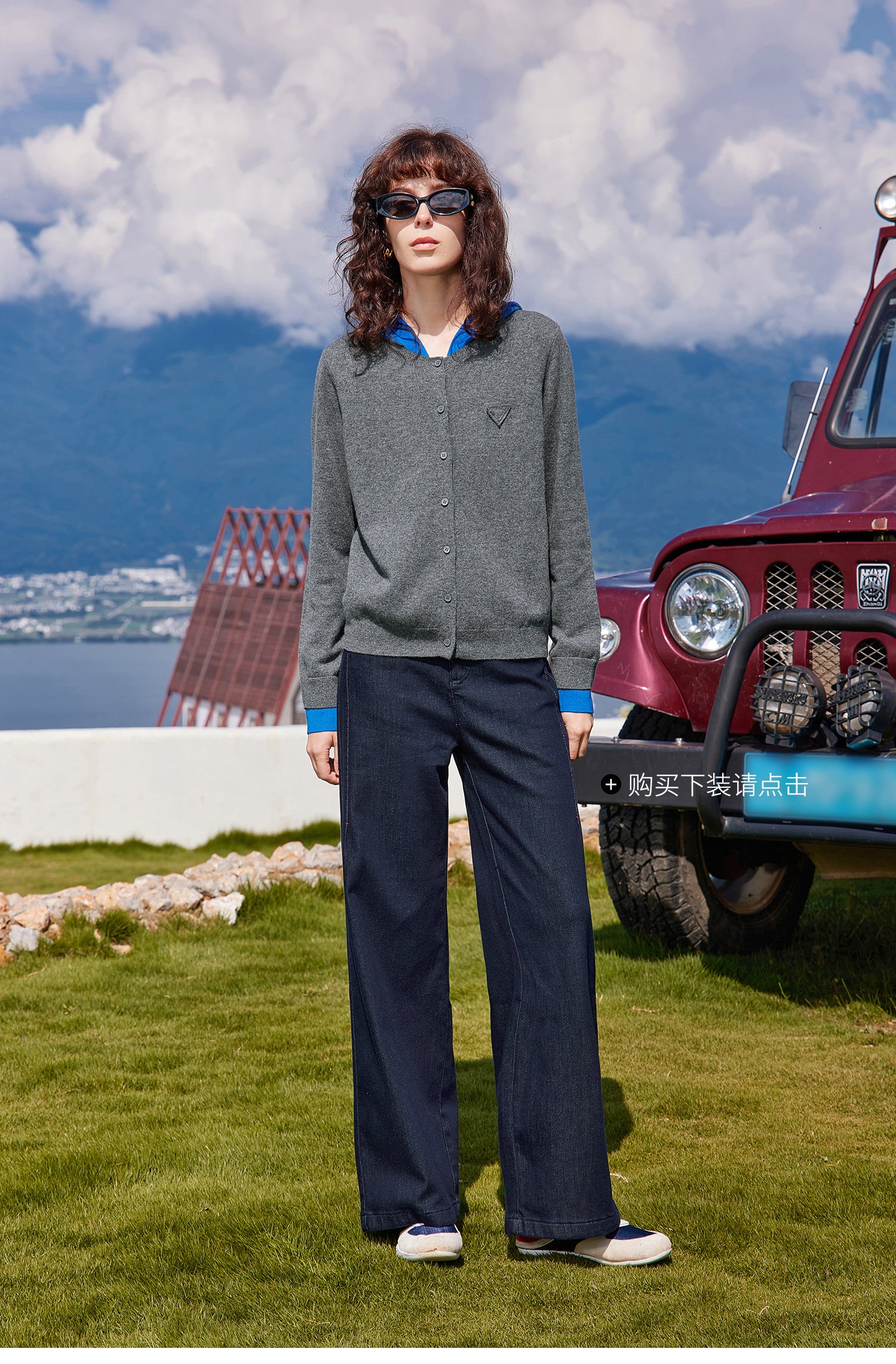 KAMILAN Women's woolen knitted cardigan, new autumn 2025 style, knitted jacket with hood