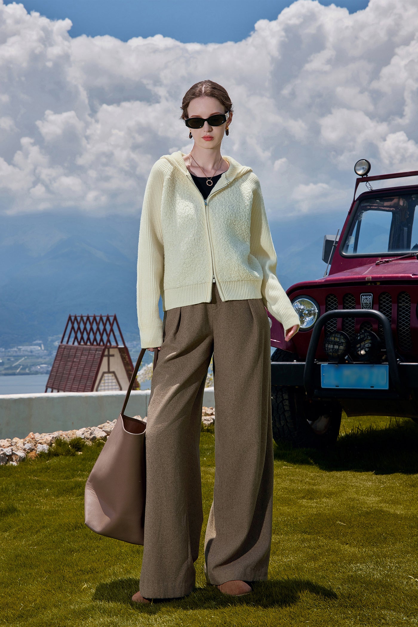 KAMILAN Women's Wool Pants – 2025 Autumn New High-Waist Loose Straight-Leg Wide-Leg Trousers, Floor-Length Versatile Style