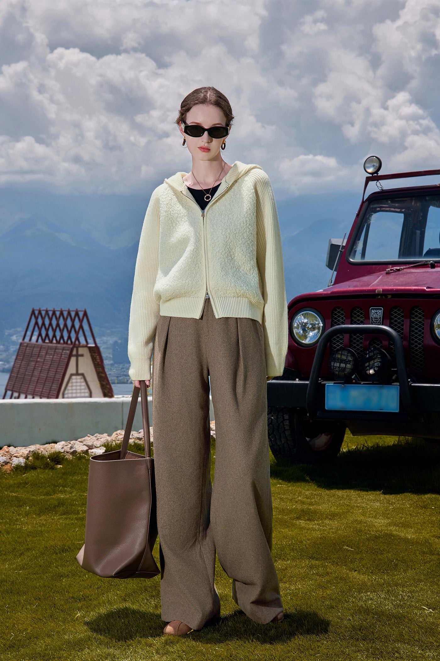 KAMILAN Women's Wool Pants – 2025 Autumn New High-Waist Loose Straight-Leg Wide-Leg Trousers, Floor-Length Versatile Style