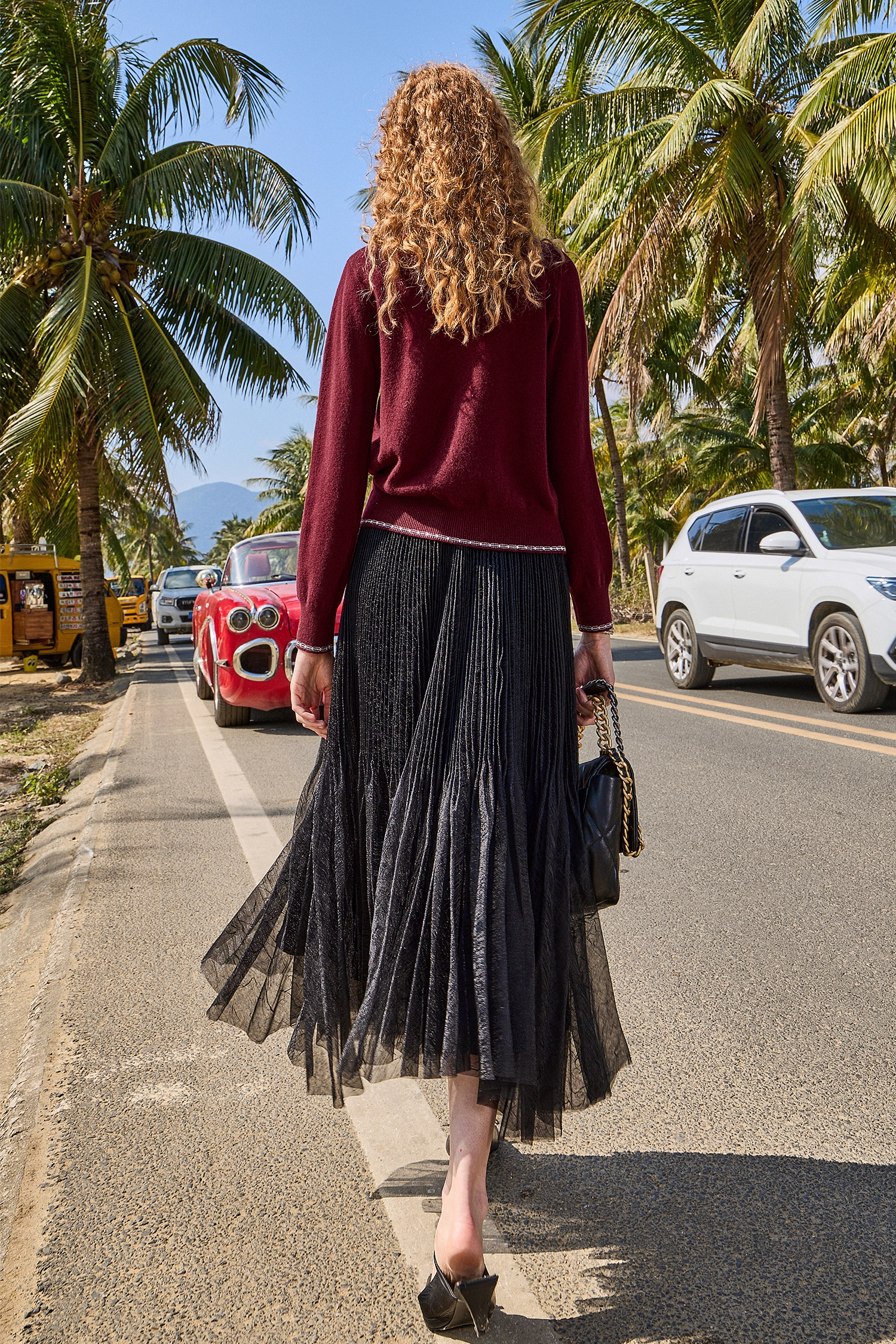 KAMILAN Trendy Short Embroidered Wool Sweater for Women, 2025 Autumn New Knit Cardigan Jacket Top