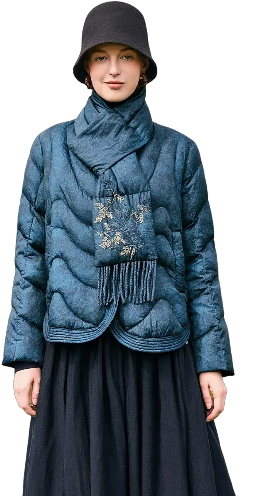 KAMILAN Women's Short Warm Down Jacket 2025 Winter New Design White Goose Down Coat