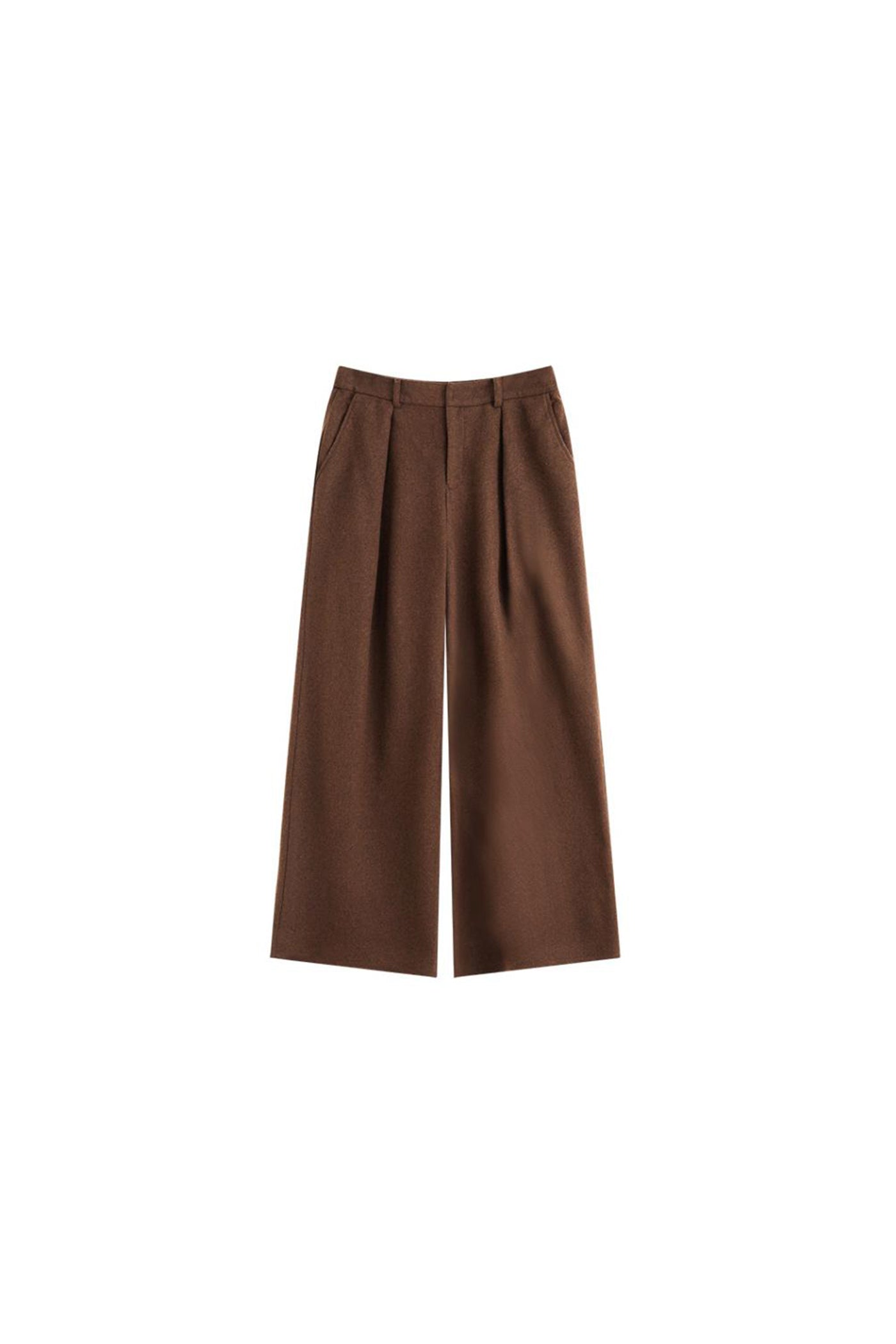 KAMILAN Women's Wool Pants – 2025 Autumn New High-Waist Loose Straight-Leg Wide-Leg Trousers, Floor-Length Versatile Style