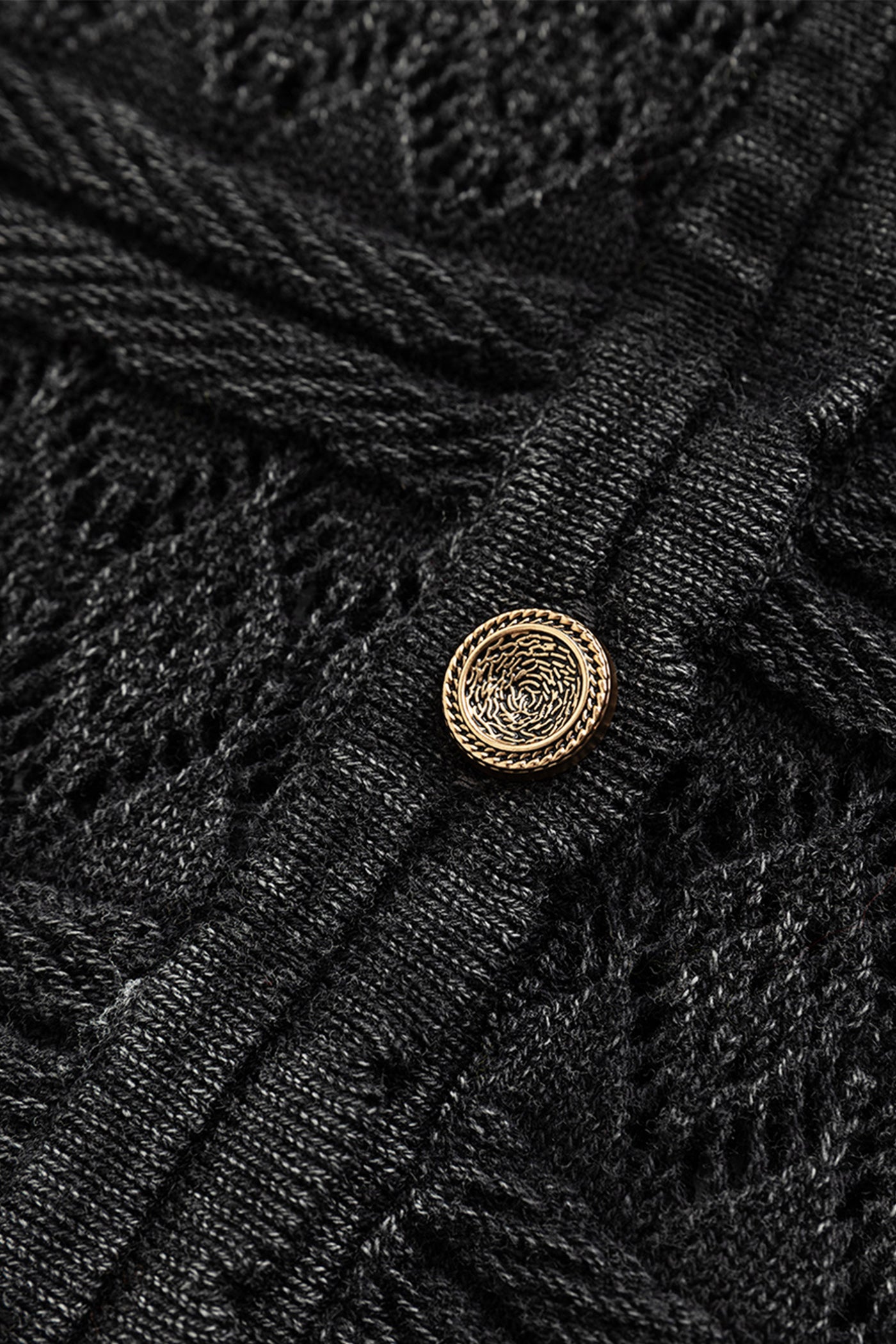 KAMILAN French Hollow Crochet Knit Cardigan – 2025 Autumn New Short Design Sweater Jacket for Women