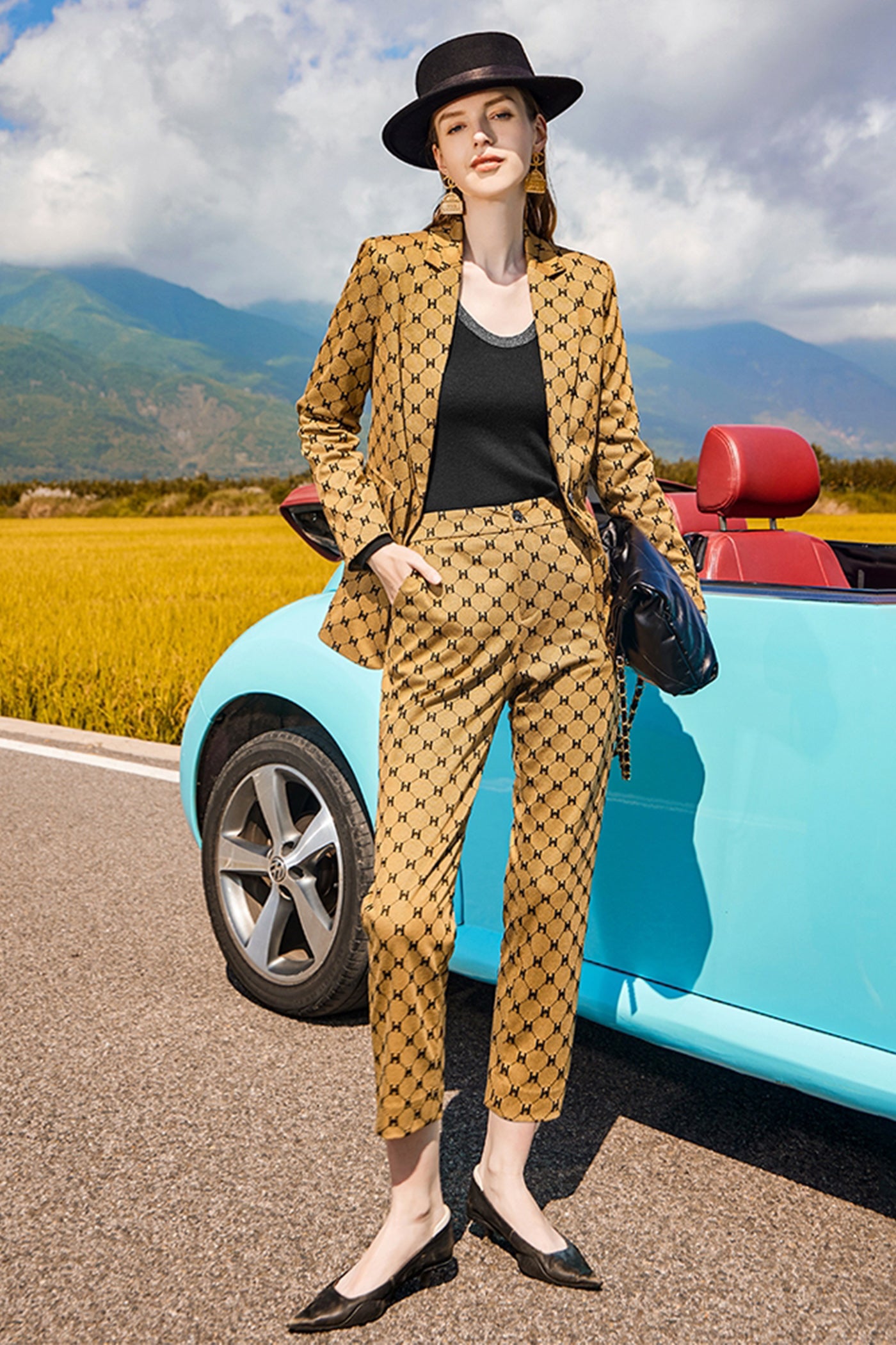 KAMILAN Women's Wool Knit Sweater – 2025 Autumn Winter Black Long-Sleeve Pullover Base Top