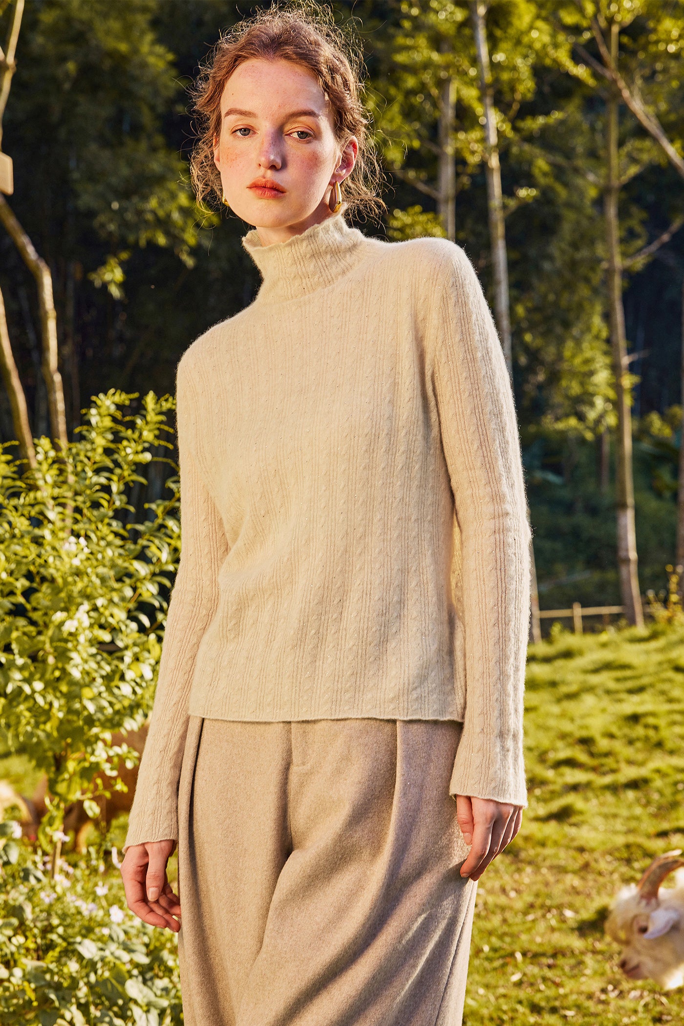 KAMILAN Women's Turtleneck Cashmere Sweater – 2025 Fall New Slim Fit Base Layer Top