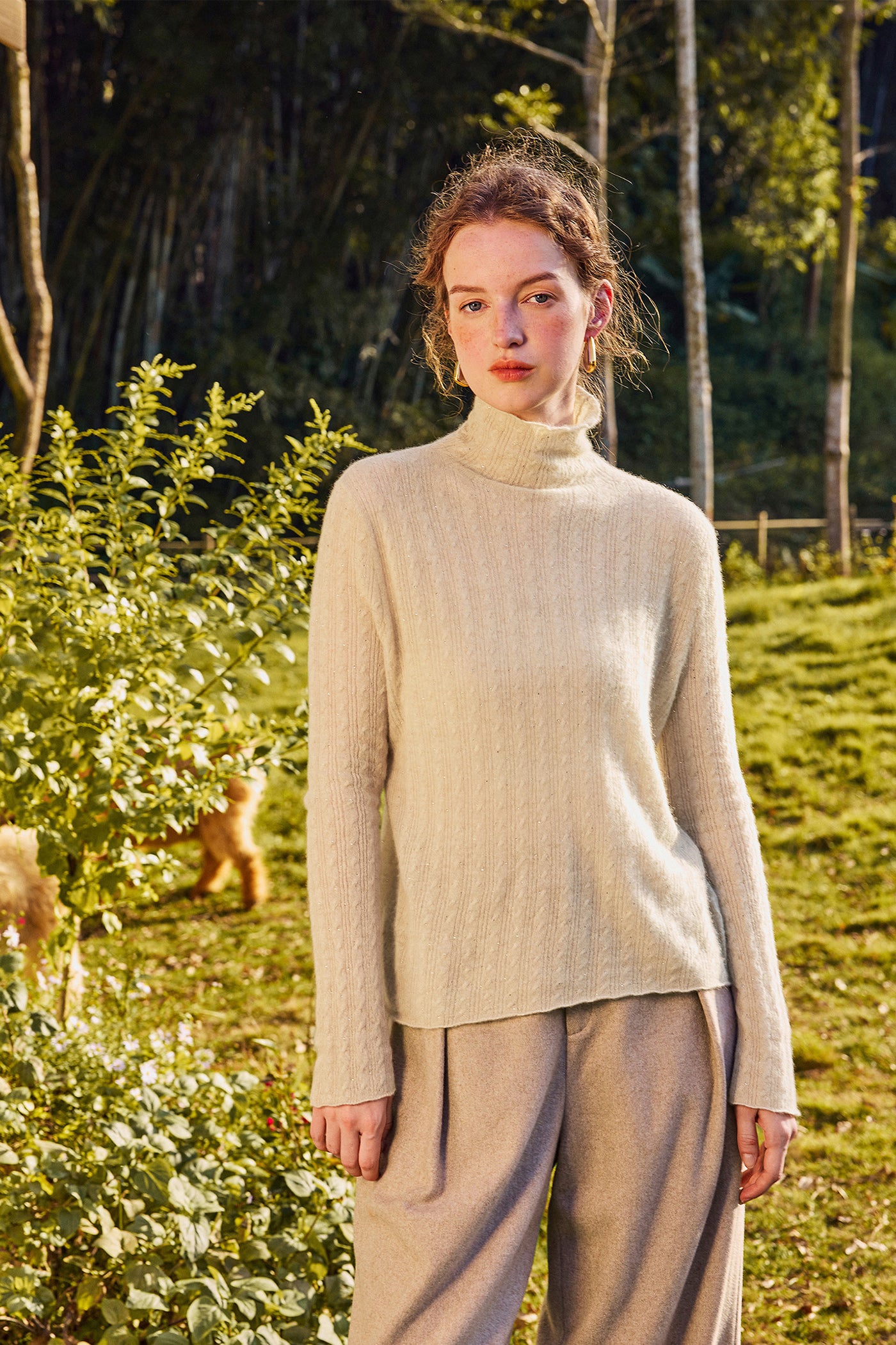 KAMILAN Women's Turtleneck Cashmere Sweater – 2025 Fall New Slim Fit Base Layer Top