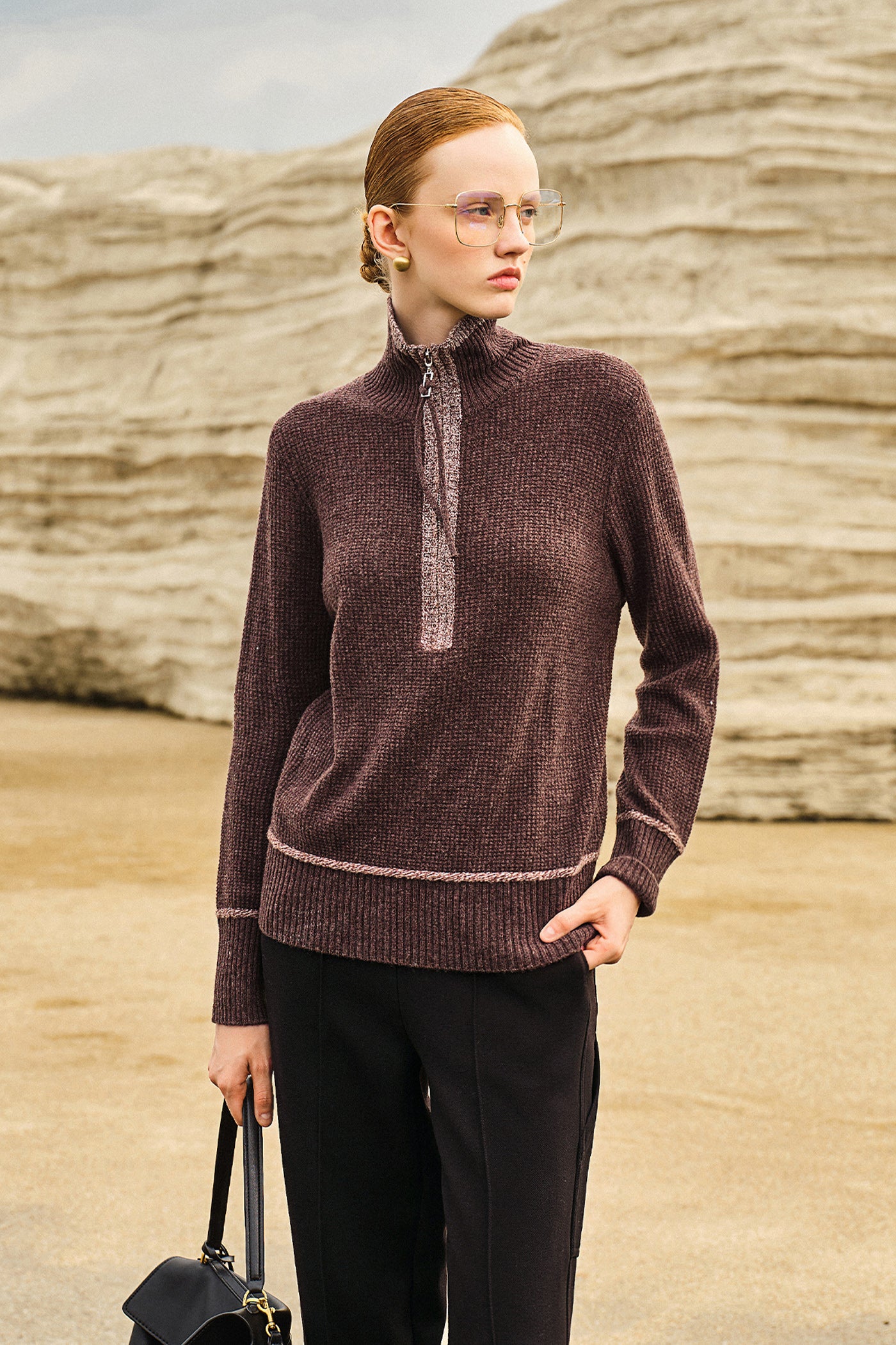 KAMILAN Women's Wool Turtleneck Sweater – 2025 Autumn Winter New Short Knit Pullover Long Sleeve Base Layer Top