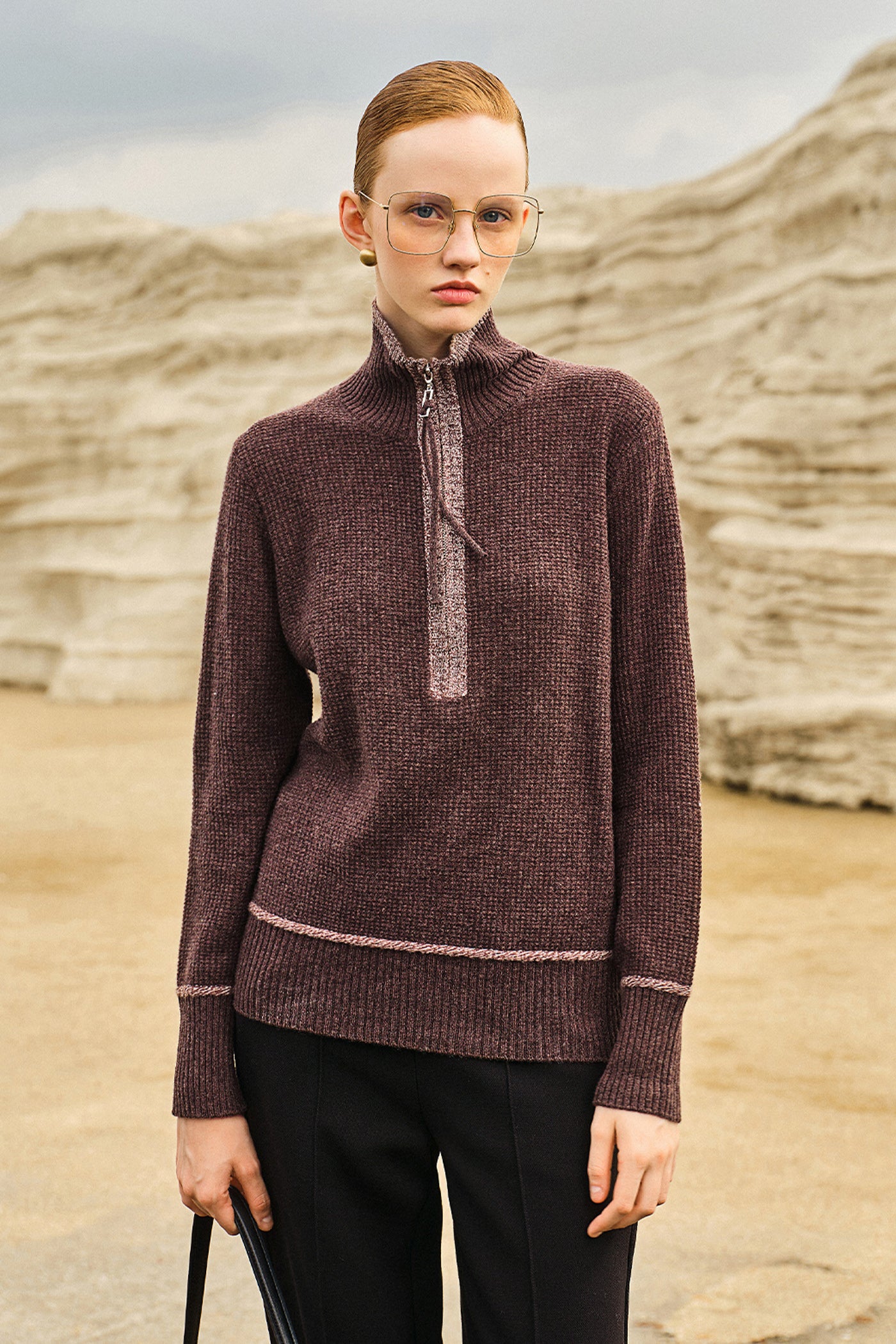 KAMILAN Women's Wool Turtleneck Sweater – 2025 Autumn Winter New Short Knit Pullover Long Sleeve Base Layer Top