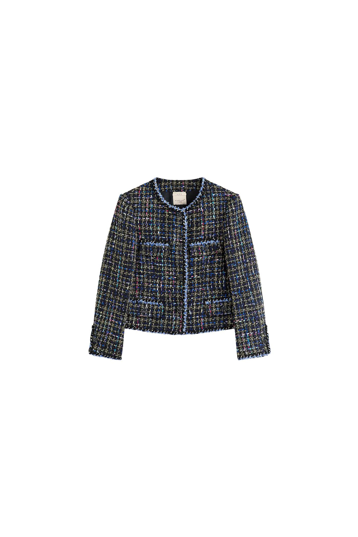 KAMILAN Women's Tweed Short Jacket – 2025 Autumn New French Chic Fashion Versatile Crop Coat