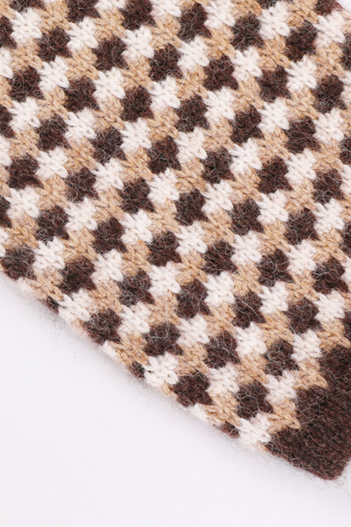 KAMILAN French Chic Wool Knit Cardigan – 2025 Autumn New Short Tweed-Inspired Sweater Jacket