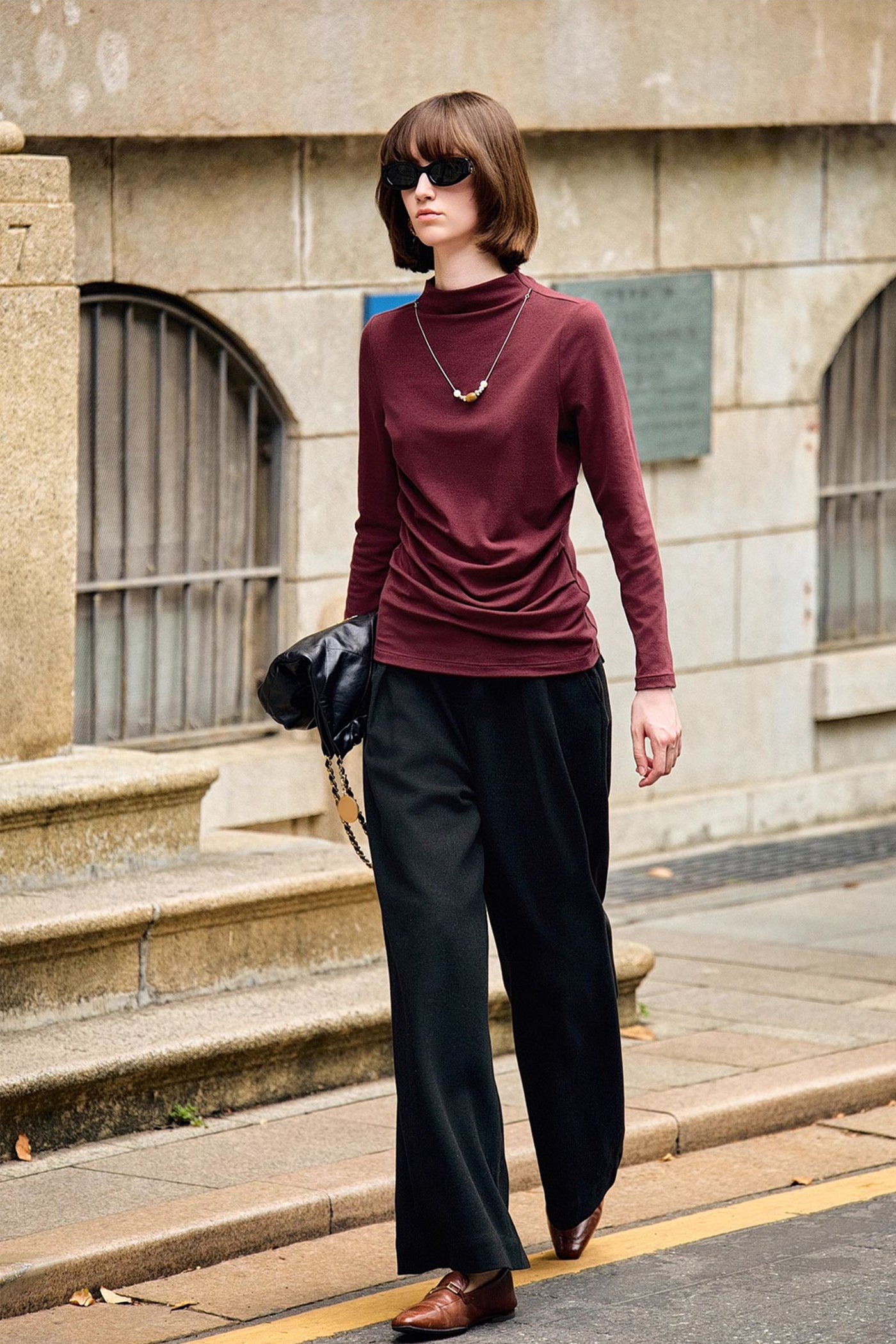 KAMILAN French Chic Knit Sweater – 2025 Autumn New Women's Long-Sleeve Versatile Base Layer Top