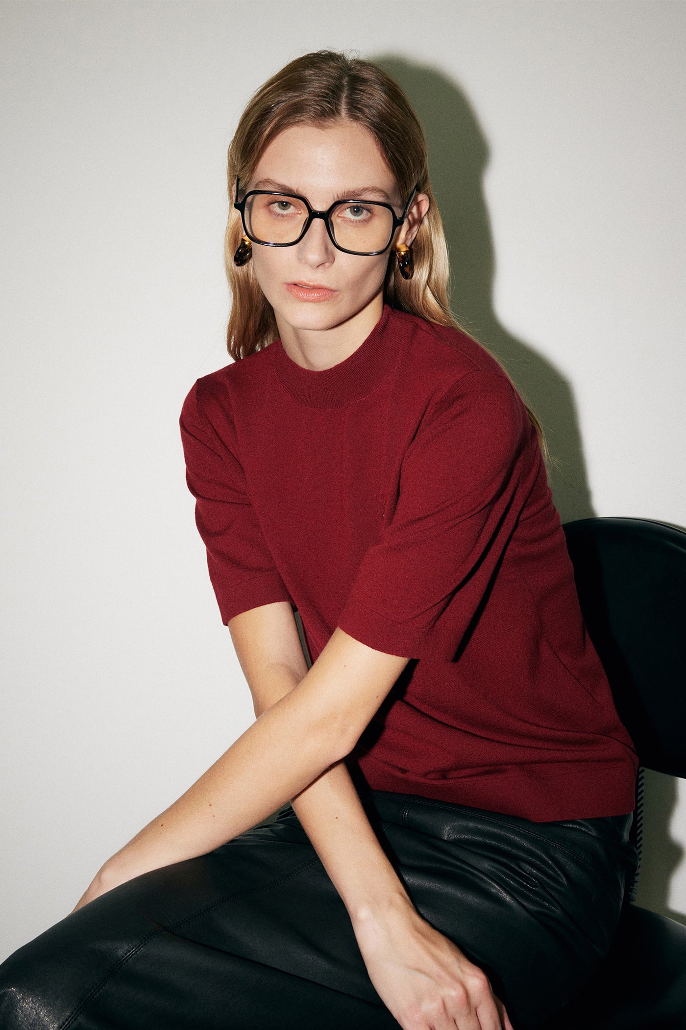KAMILAN French-Style Embroidered Wool Sweater for Women | 2025 Fall New Short-Sleeve Knit Top