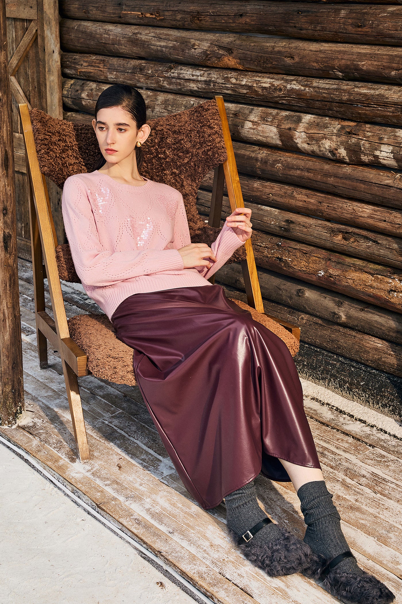 KAMILAN Women’s Wool Sweater – 2025 Autumn New Arrival, Soft Knit Base Layer Top