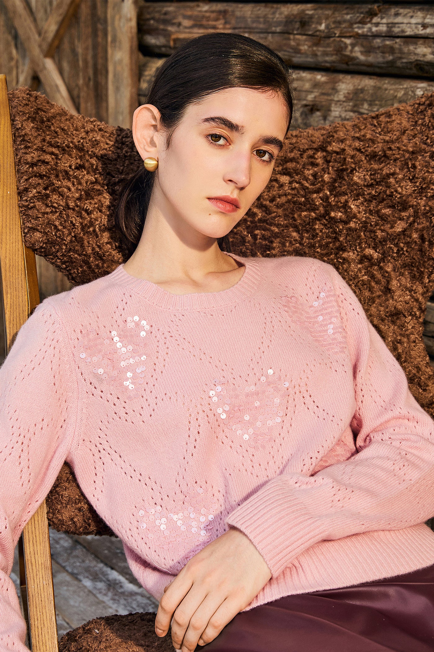 KAMILAN Women’s Wool Sweater – 2025 Autumn New Arrival, Soft Knit Base Layer Top