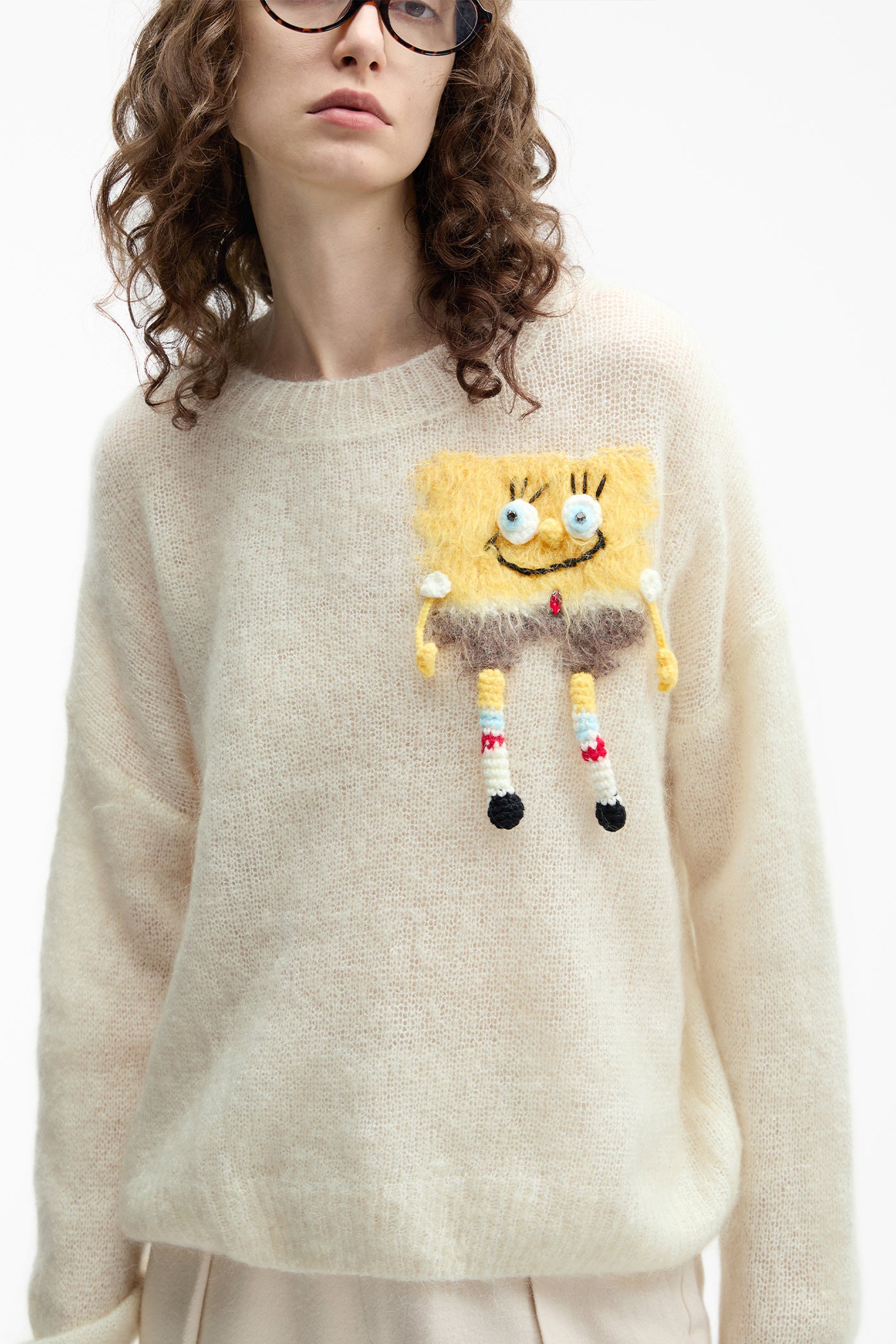 KAMILAN Chic Mohair Sweater for Women – 2025 Fall New Design Long Sleeve Pullover