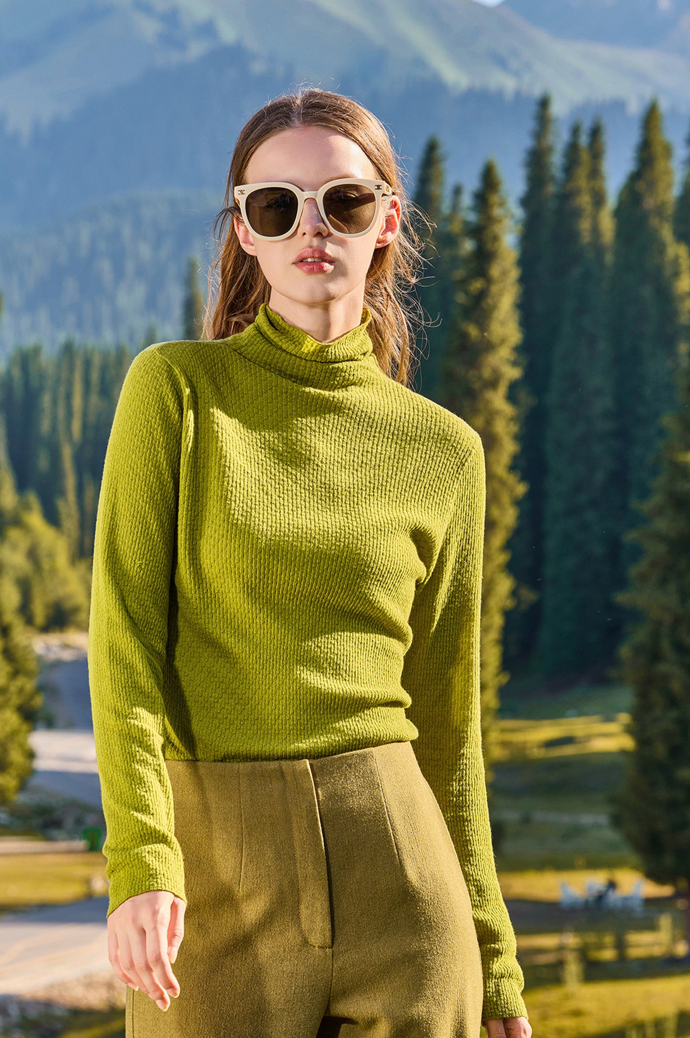 KAMILAN Women's Turtleneck Wool Sweater – 2025 Autumn/Winter New Fashion Versatile Long-Sleeve Knit Base Layer Top