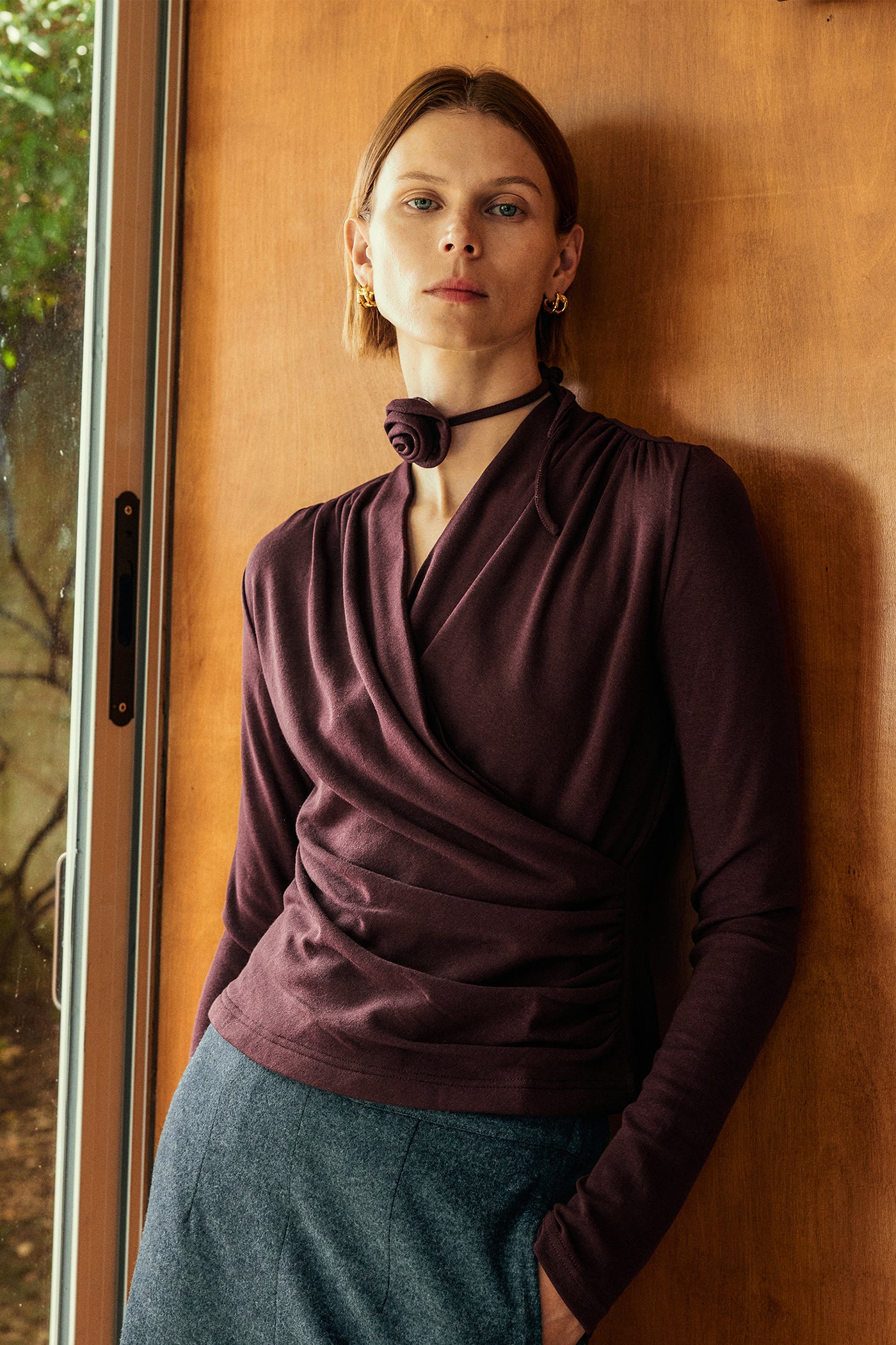 KAMILAN French Chic Designer Knit Top – 2025 Autumn Collection | Cropped Pullover Sweater for Layering