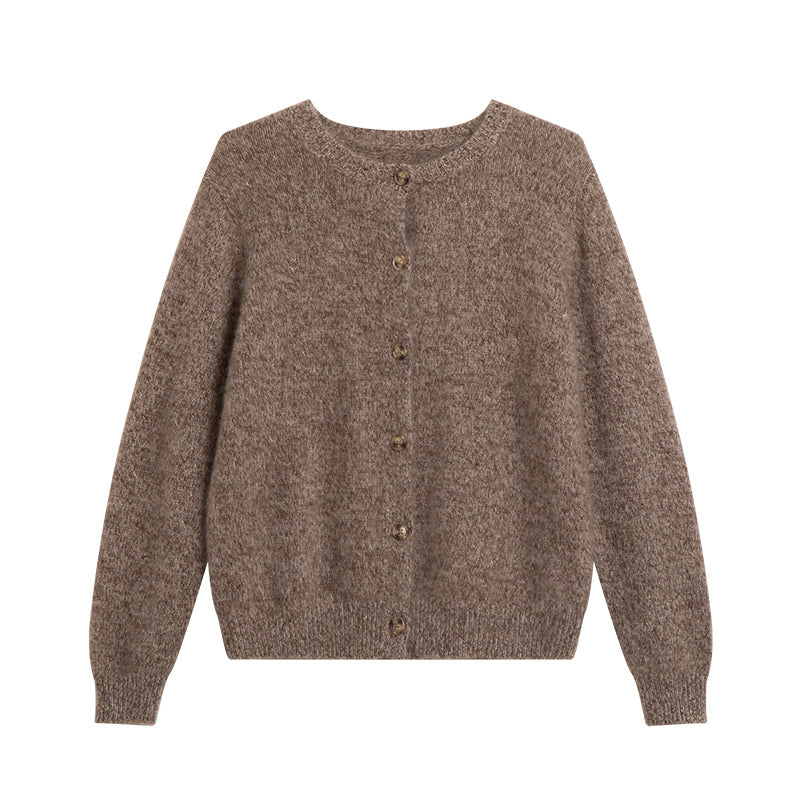 KAMILAN Women's Short Cashmere Cardigan – 2025 Autumn New Knit Sweater Jacket Top