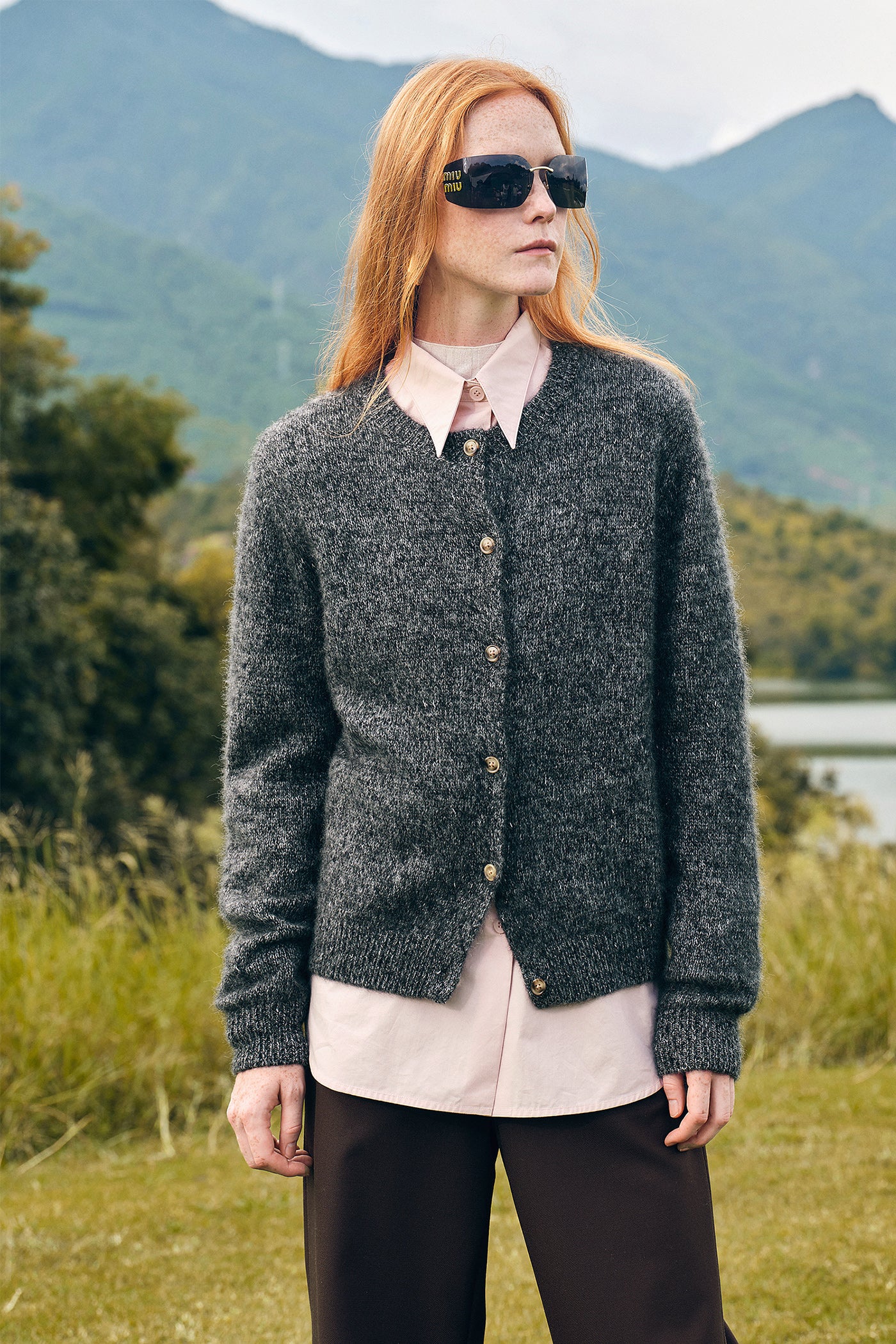 KAMILAN Women's Short Cashmere Cardigan – 2025 Autumn New Knit Sweater Jacket Top