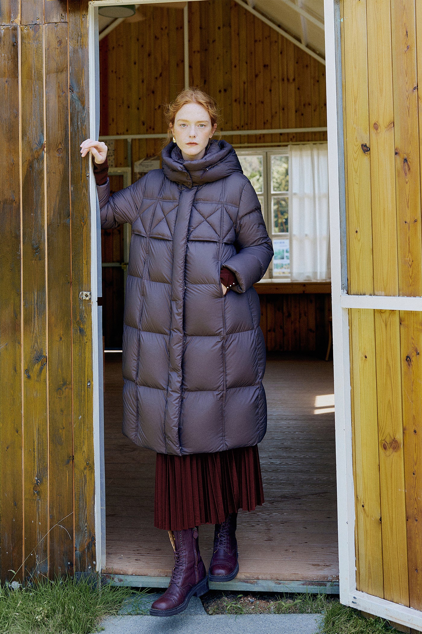 KAMILAN 2025 Winter New Mid‑Length Insulated Down Coat with Removable Hood