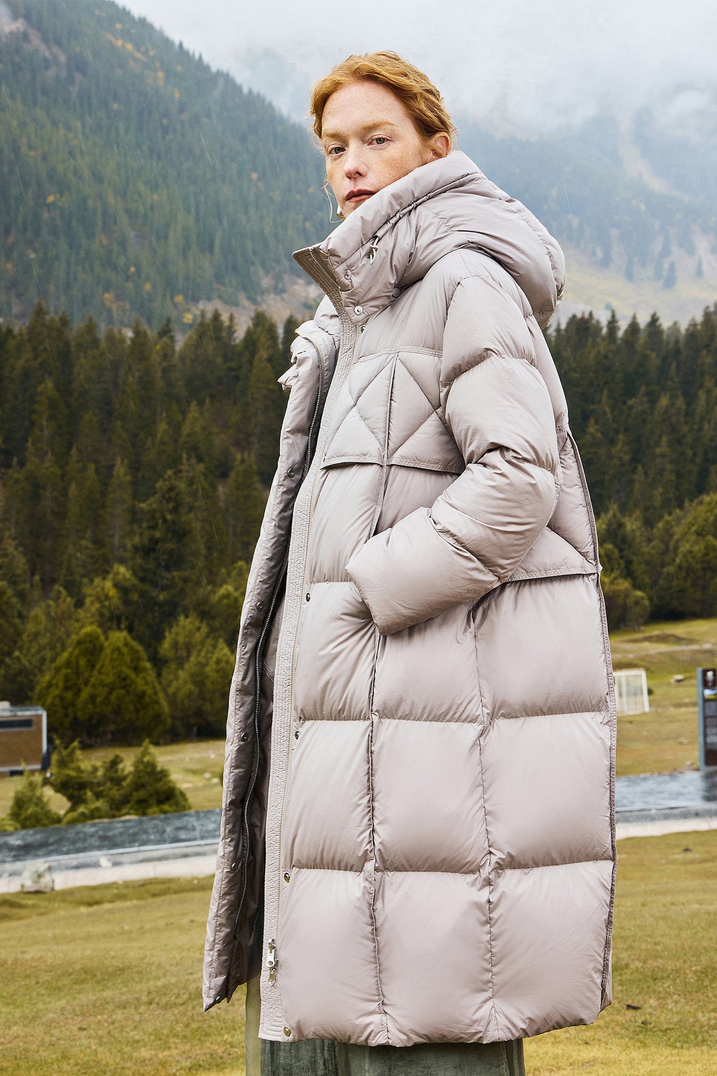 KAMILAN 2025 Winter New Mid‑Length Insulated Down Coat with Removable Hood