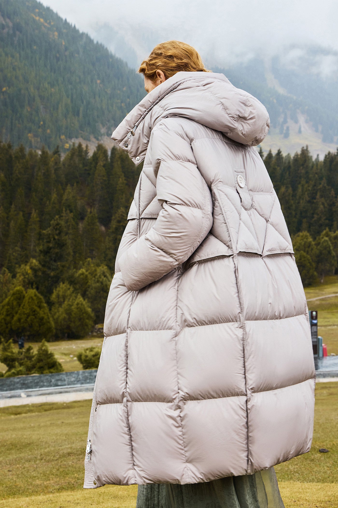 KAMILAN 2025 Winter New Mid‑Length Insulated Down Coat with Removable Hood
