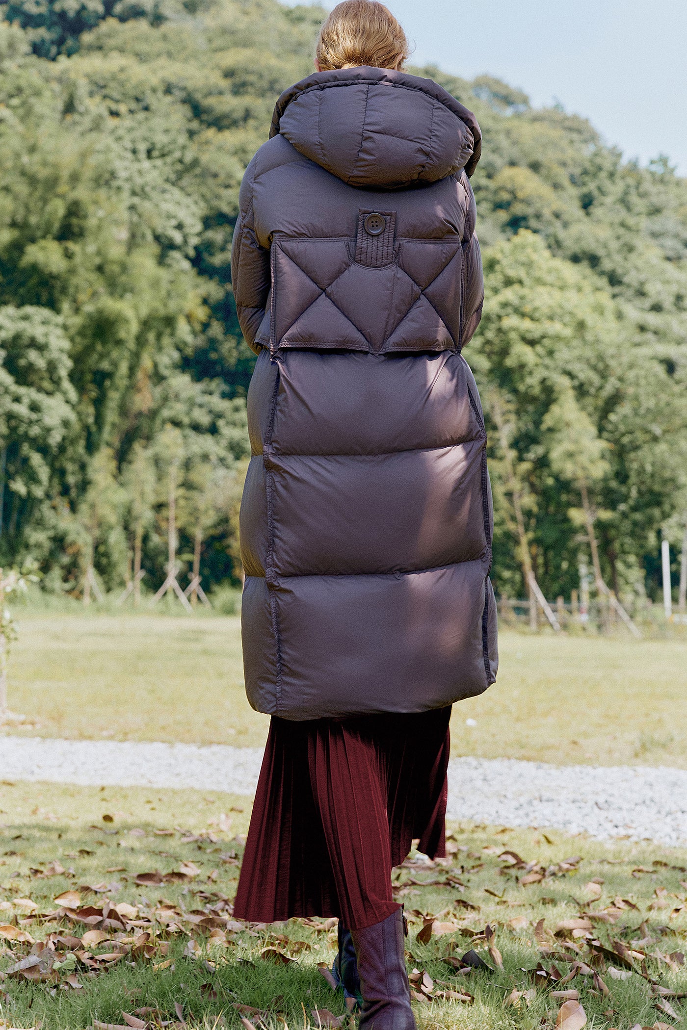 KAMILAN 2025 Winter New Mid‑Length Insulated Down Coat with Removable Hood