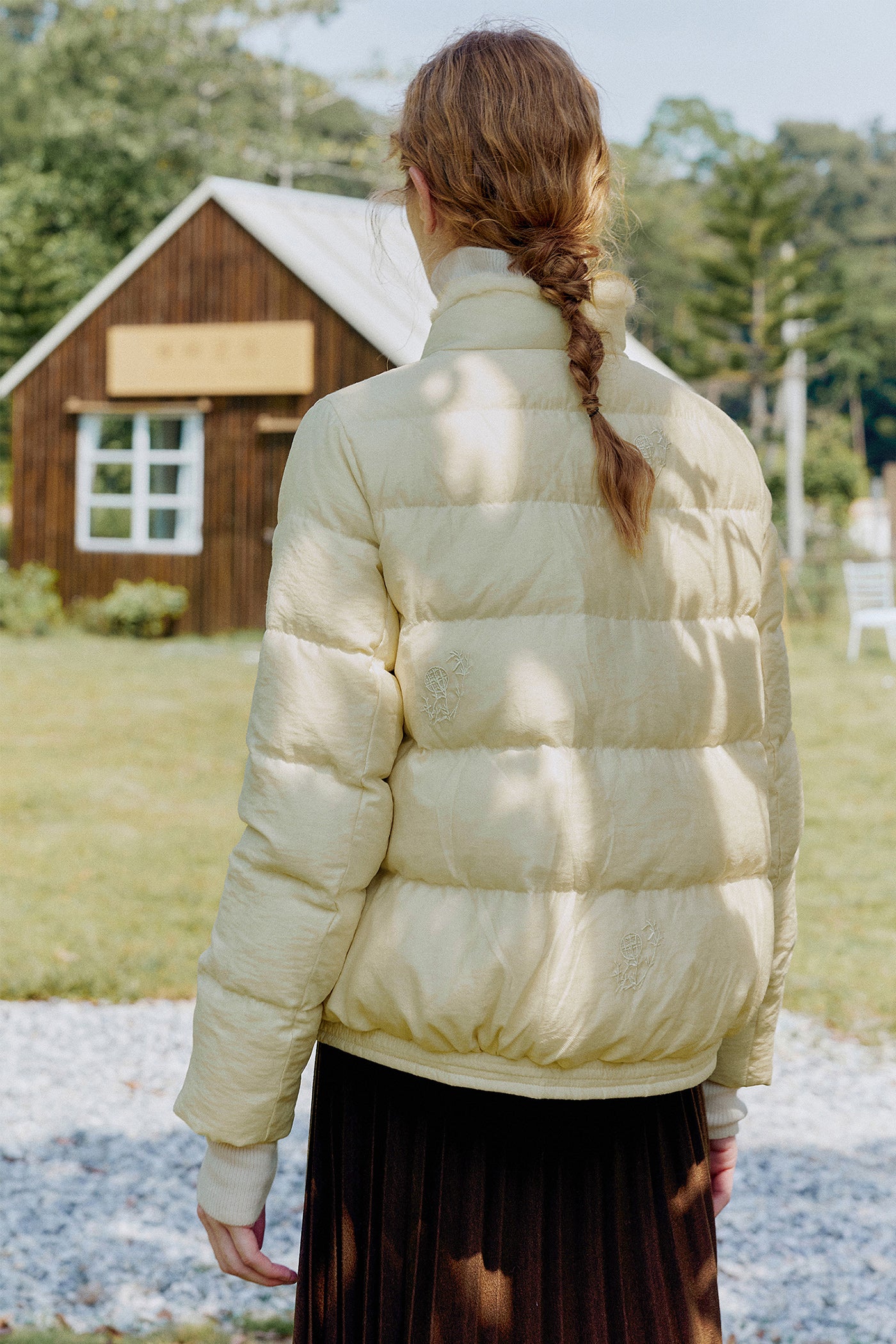 KAMILAN Women's Short Down Coat – 2025 Winter New Hooded Jacket with Mink Fur Patchwork
