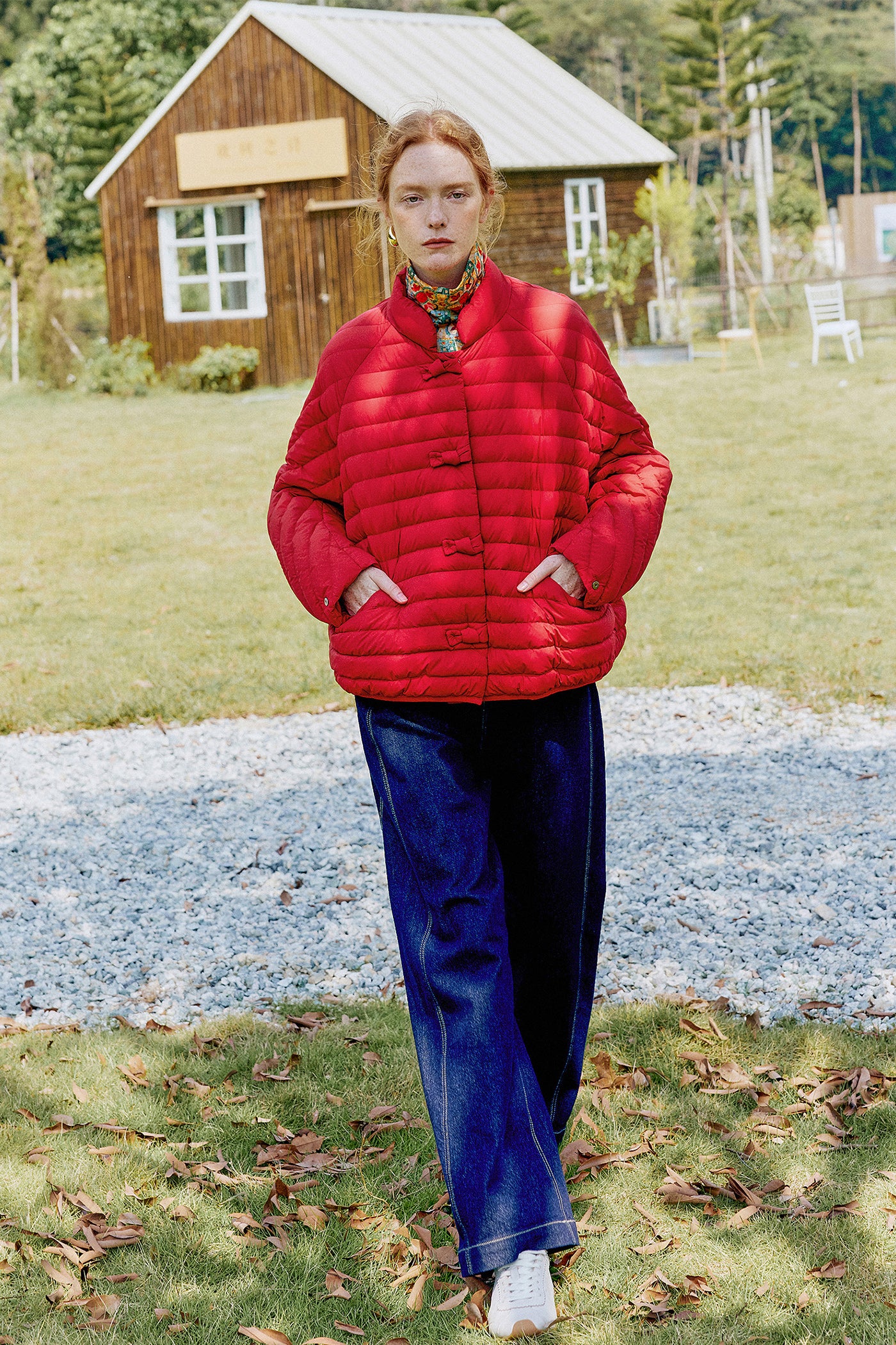 KAMILAN Women's Short Red Down Jacket – 2025 Winter New Warm Puffer Coat