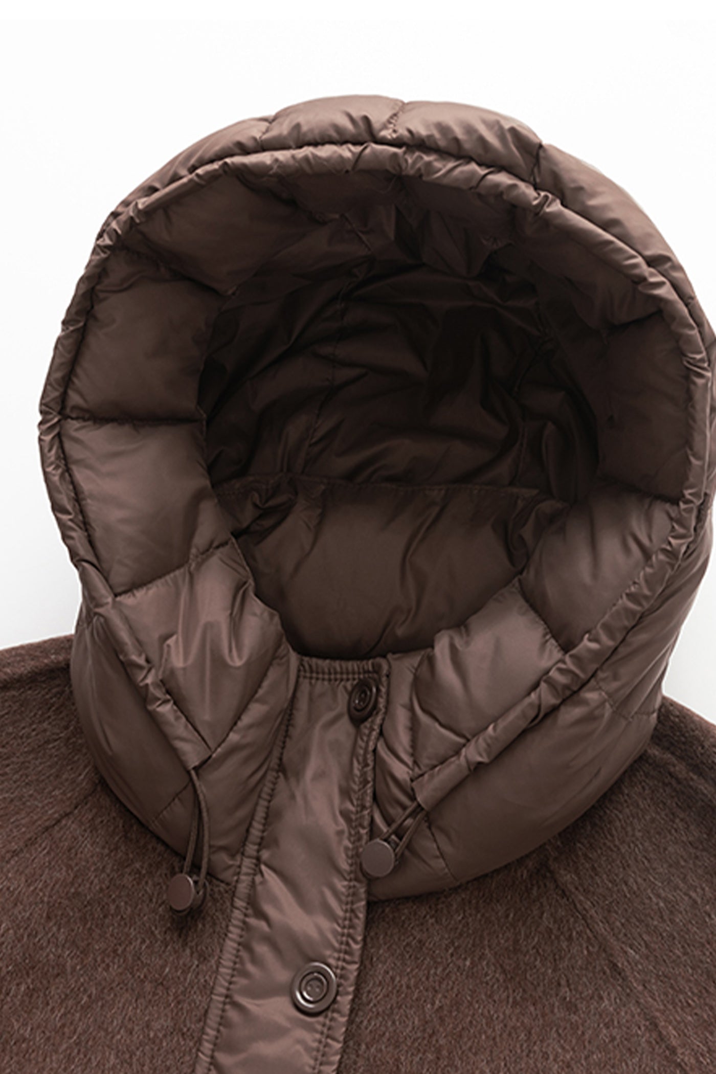 KAMILAN Women's Short Hooded Down Jacket – 2025 Winter New Wool Splice White Duck Down Puffer Coat