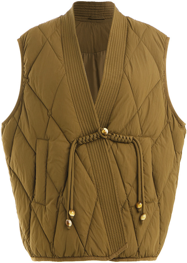 KAMILAN Women's White Duck Down Vest – 2025 Winter Collection, Short Lightweight Puffer Jacket
