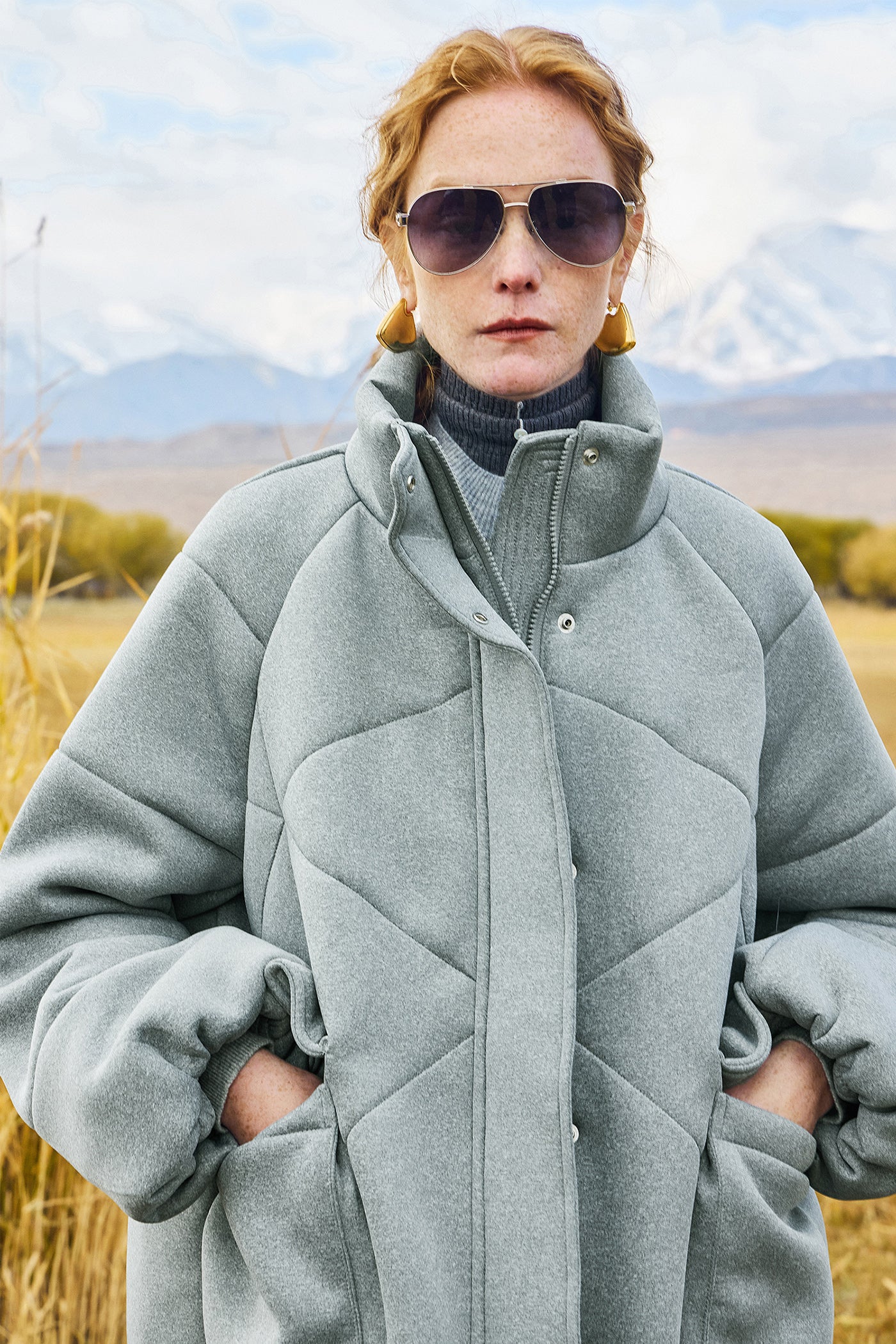 KAMILAN Women's Chic Wool-Padded Coat – 2025 Winter Collection, Warm Mid-Length Thickened Jacket