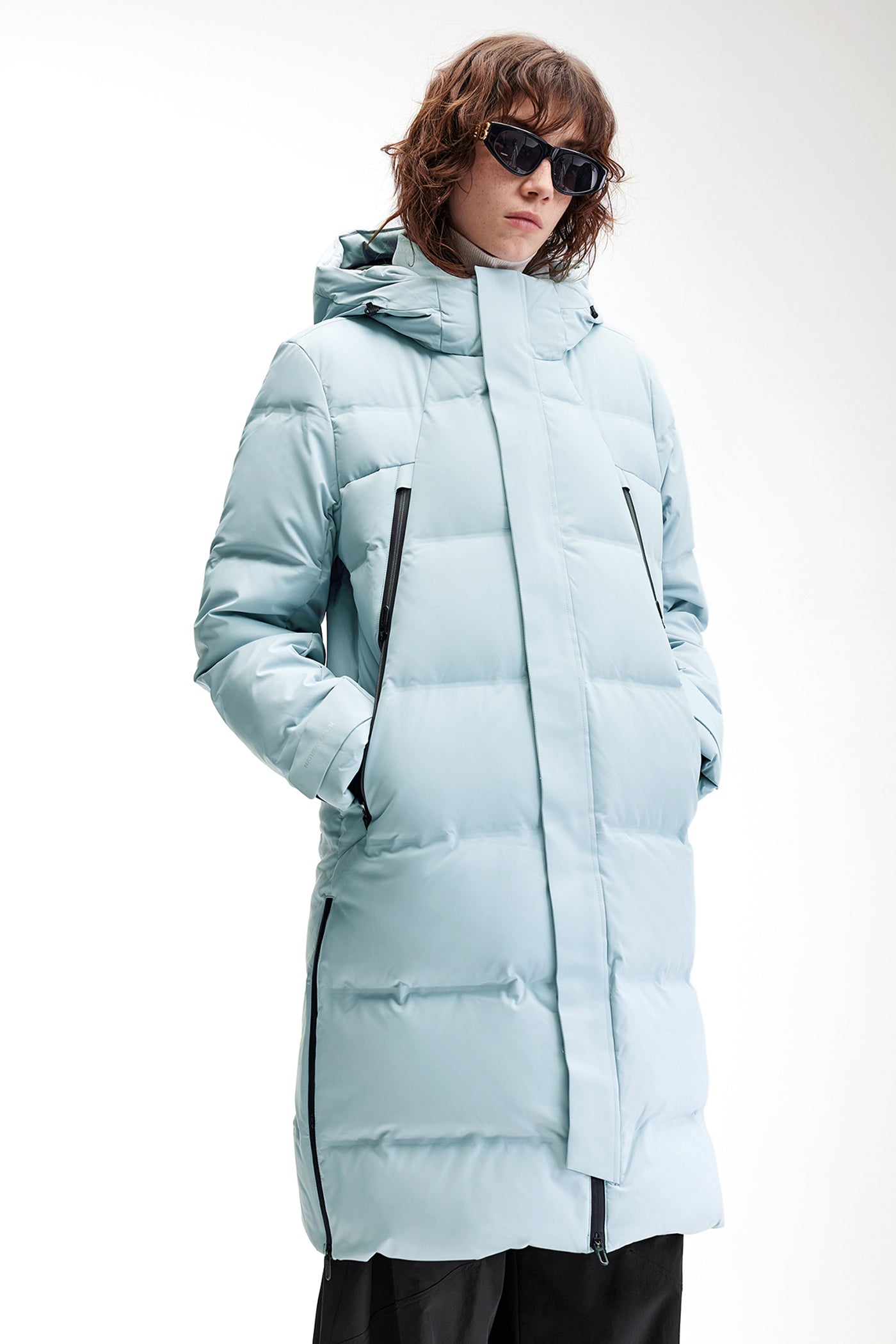 KAMILAN 2025 Winter New Mid‑Length White Goose Down Coat with Hood