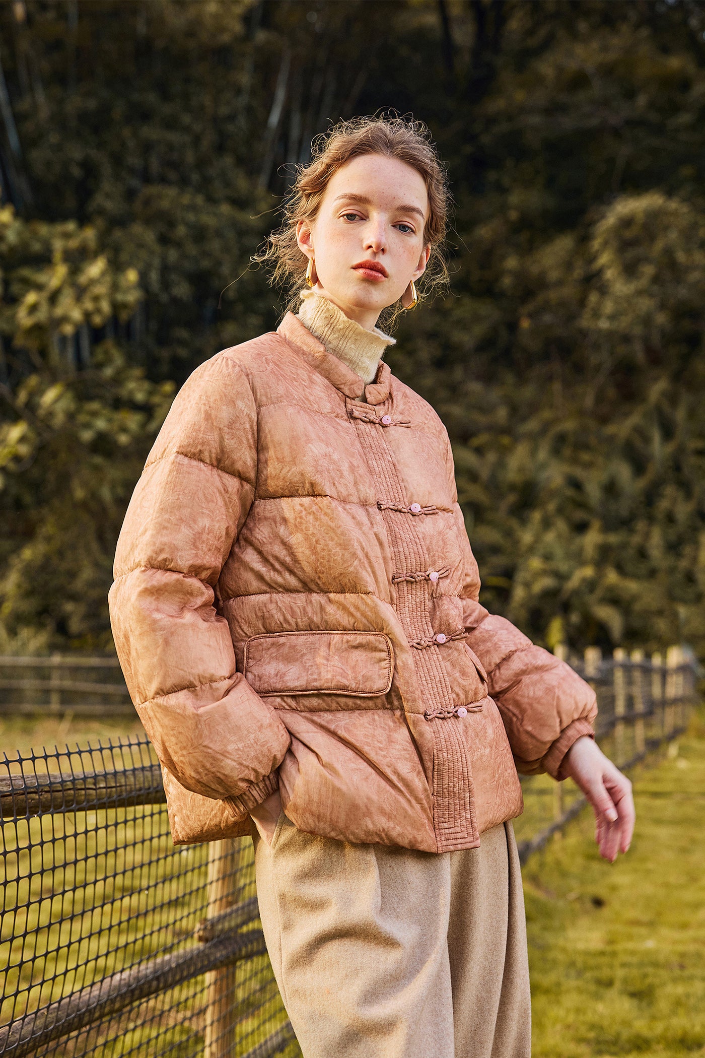KAMILAN Women's Short Down Jacket – 2025 Winter New Chinese-Style White Goose Down Coat