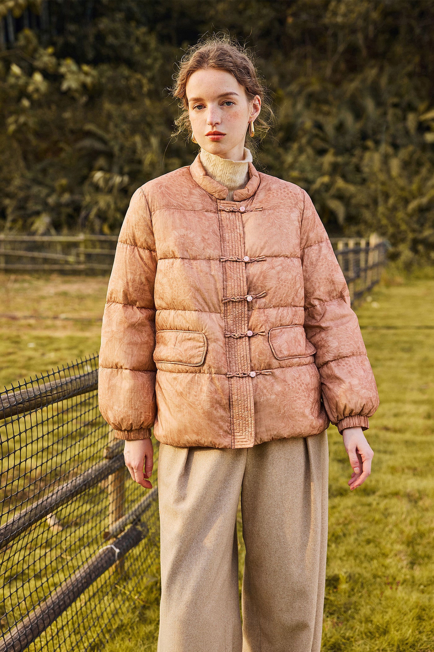 KAMILAN Women's Short Down Jacket – 2025 Winter New Chinese-Style White Goose Down Coat