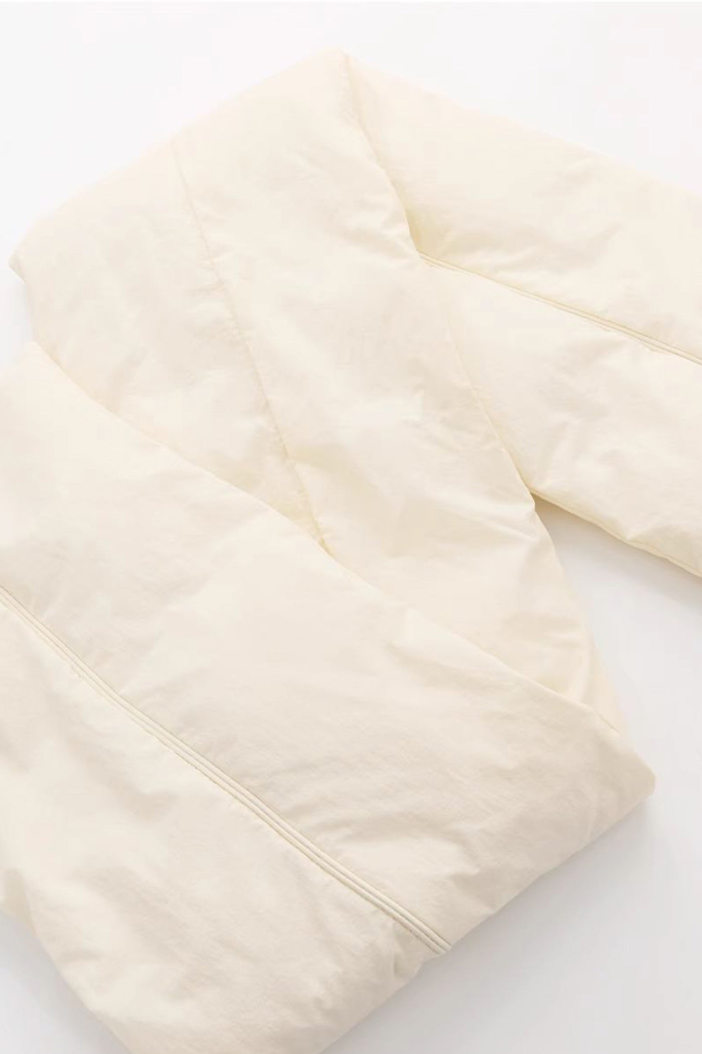 KAMILAN Turtleneck-Scarf Hooded Mid‑Length White Duck Down Coat — 2025 Winter New Arrival