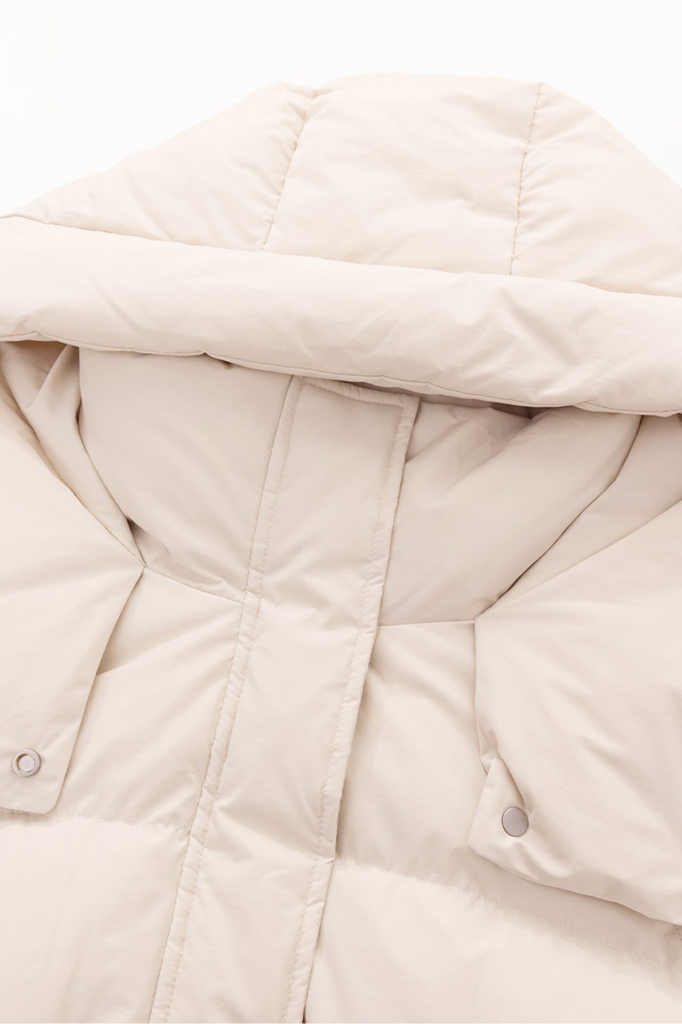 KAMILAN Women's Mid-Length Hooded Down Coat – 2025 Winter New White Duck Down Puffer Jacket, Warm Fashion Outerwear