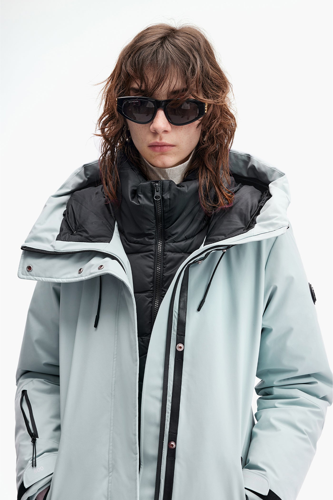 KAMILAN Women's Sporty Down Jacket – 2025 Winter New Hooded White Goose Down Coat with Waist Cinch