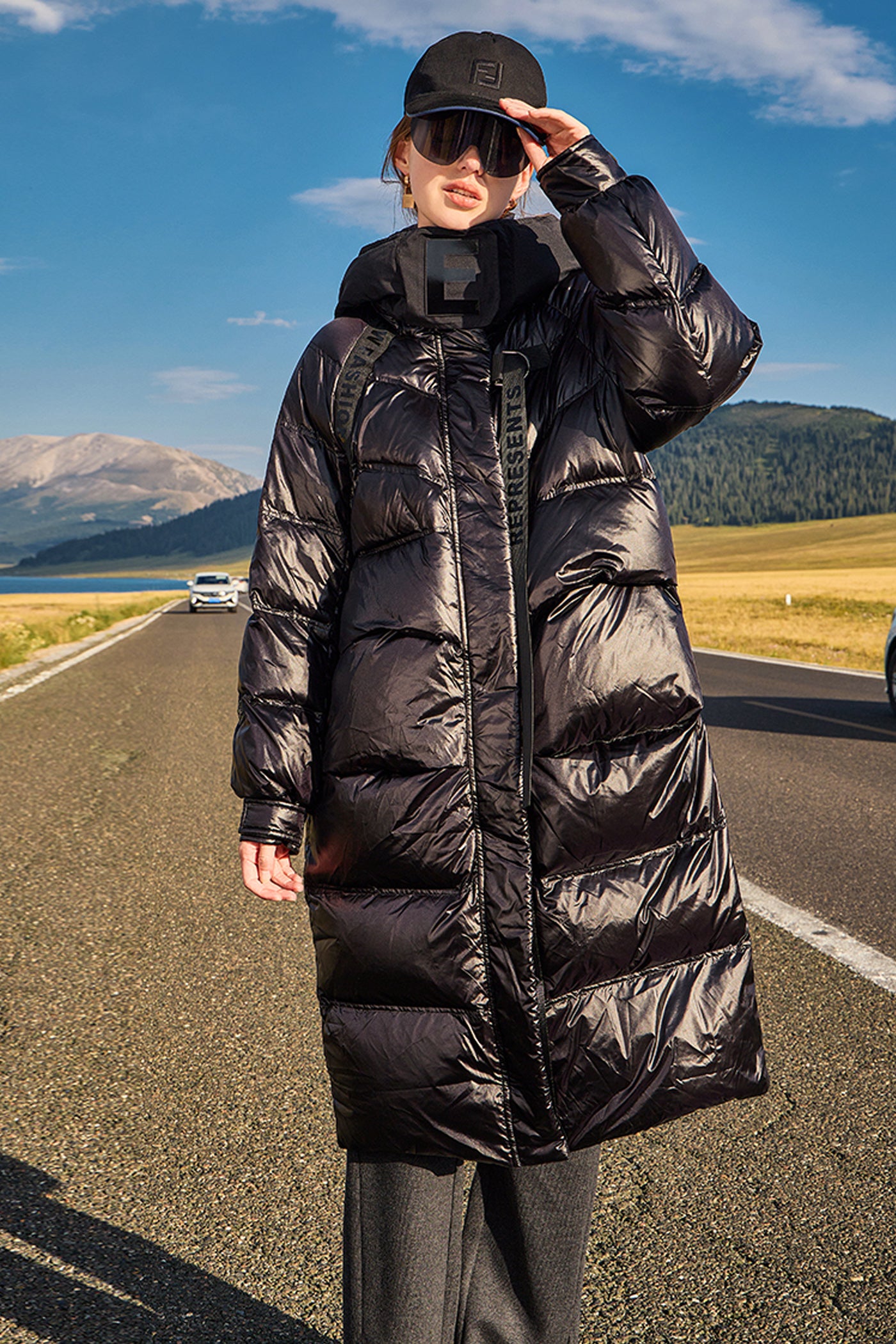 KAMILAN Stylish Hooded Down Coat – 2025 Winter Collection | Mid-Length White Duck Down Jacket for Women