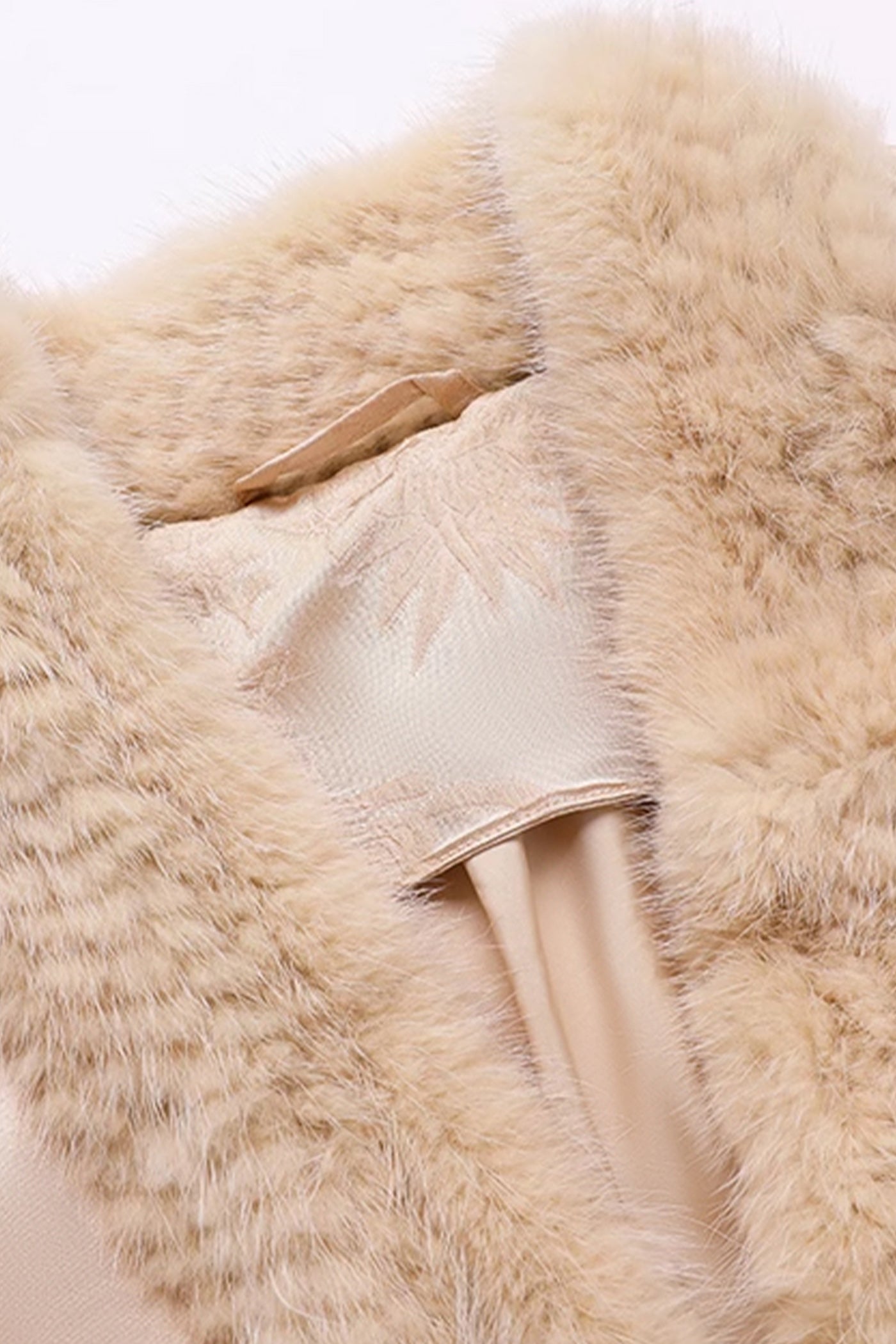 KAMILAN 2025 Winter Women's Down Coat | Mink Fur Trim Textured White Duck Down Jacket