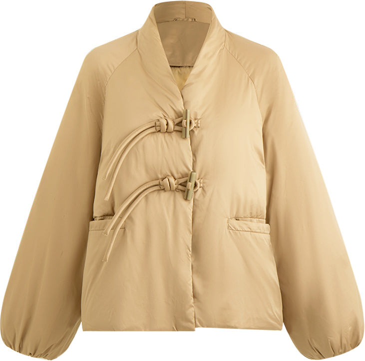 KAMILAN Women's White Goose Down Coat – 2025 Winter New Arrival