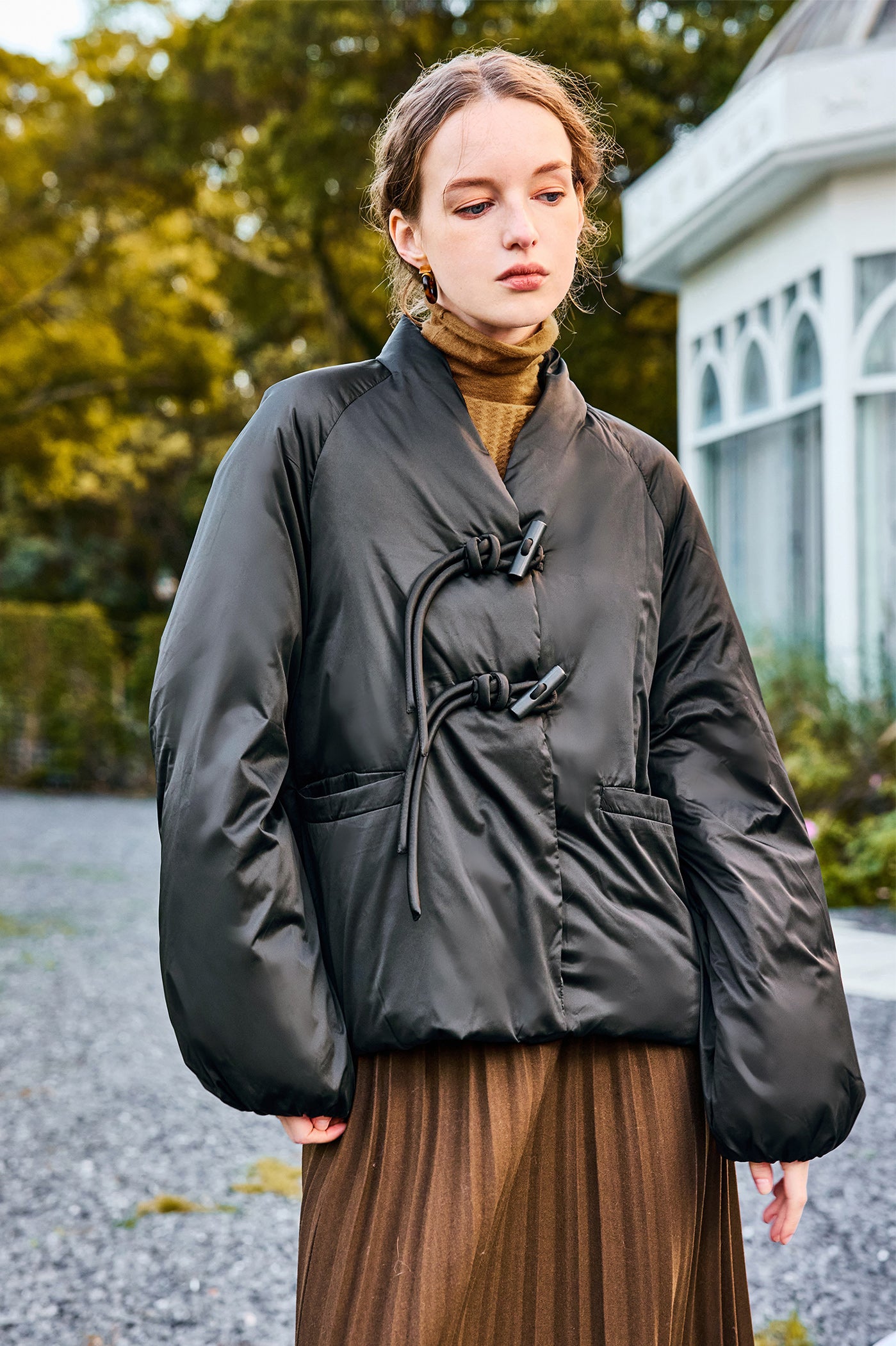 KAMILAN Women's White Goose Down Coat – 2025 Winter New Arrival