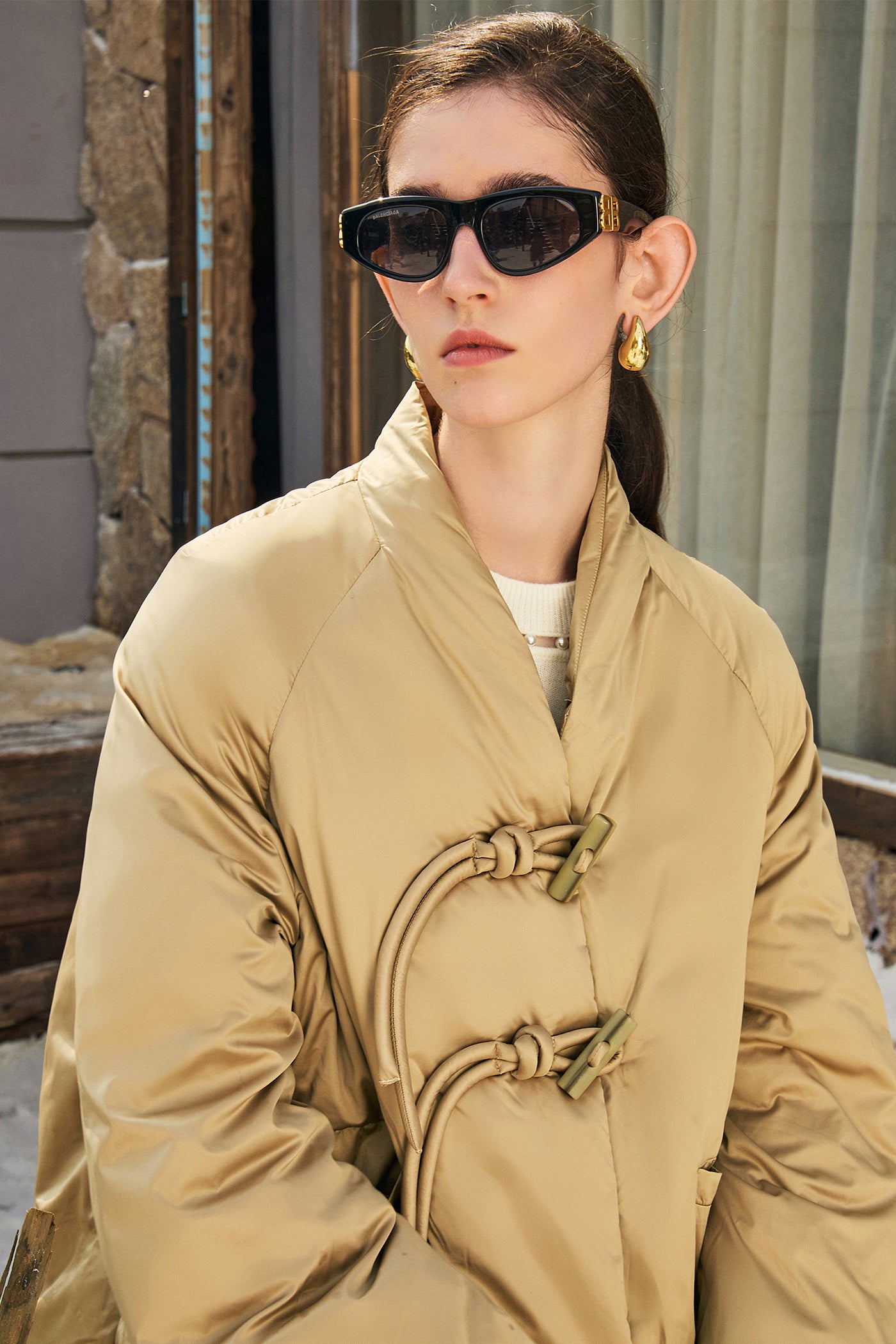 KAMILAN Women's White Goose Down Coat – 2025 Winter New Arrival