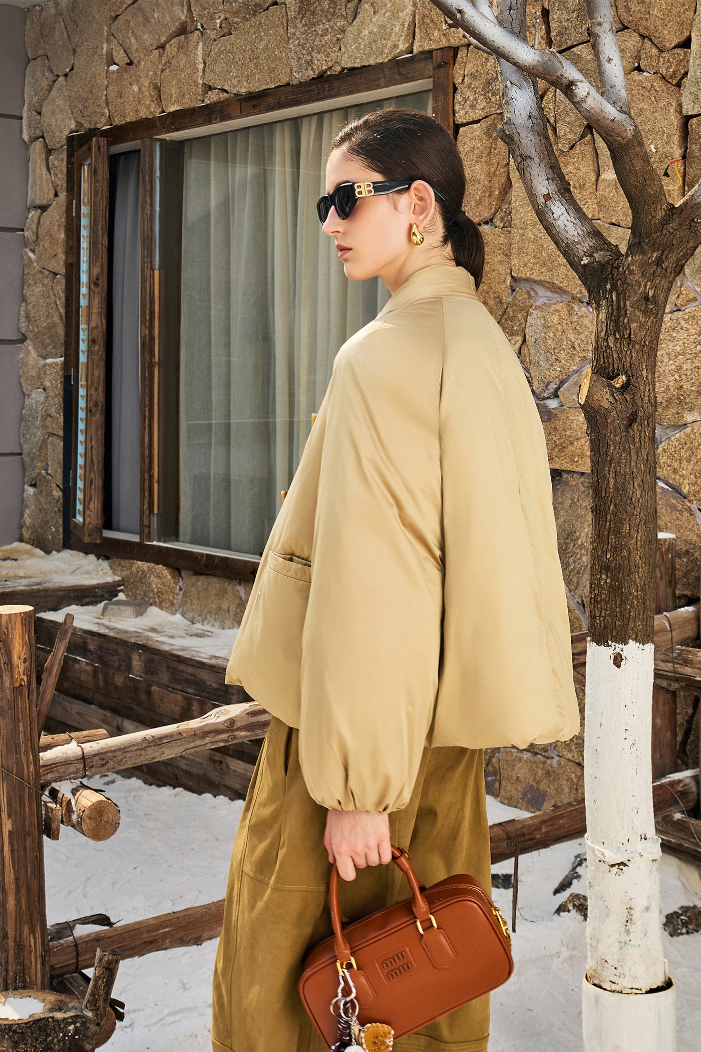 KAMILAN Women's White Goose Down Coat – 2025 Winter New Arrival