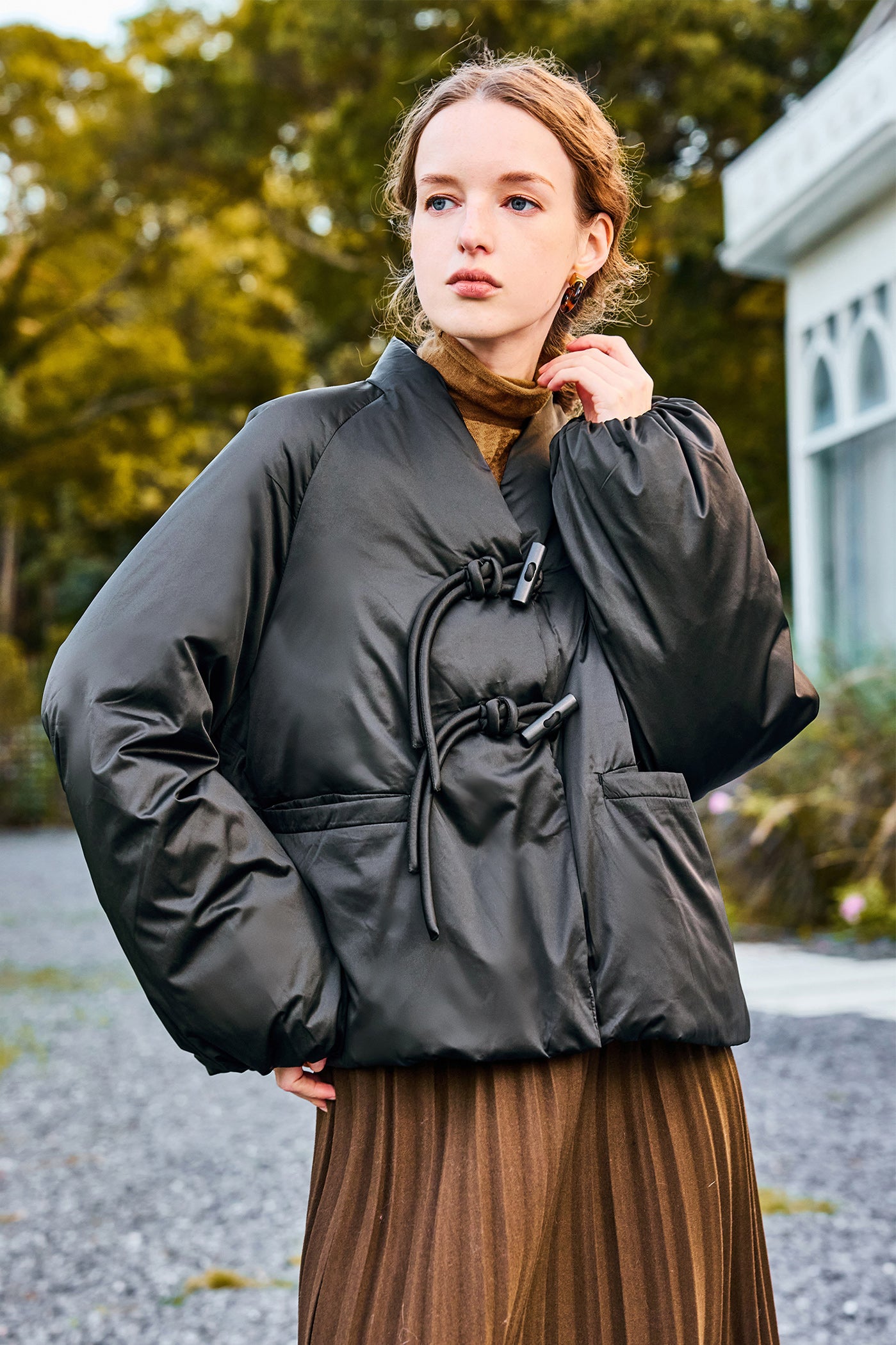 KAMILAN Women's White Goose Down Coat – 2025 Winter New Arrival
