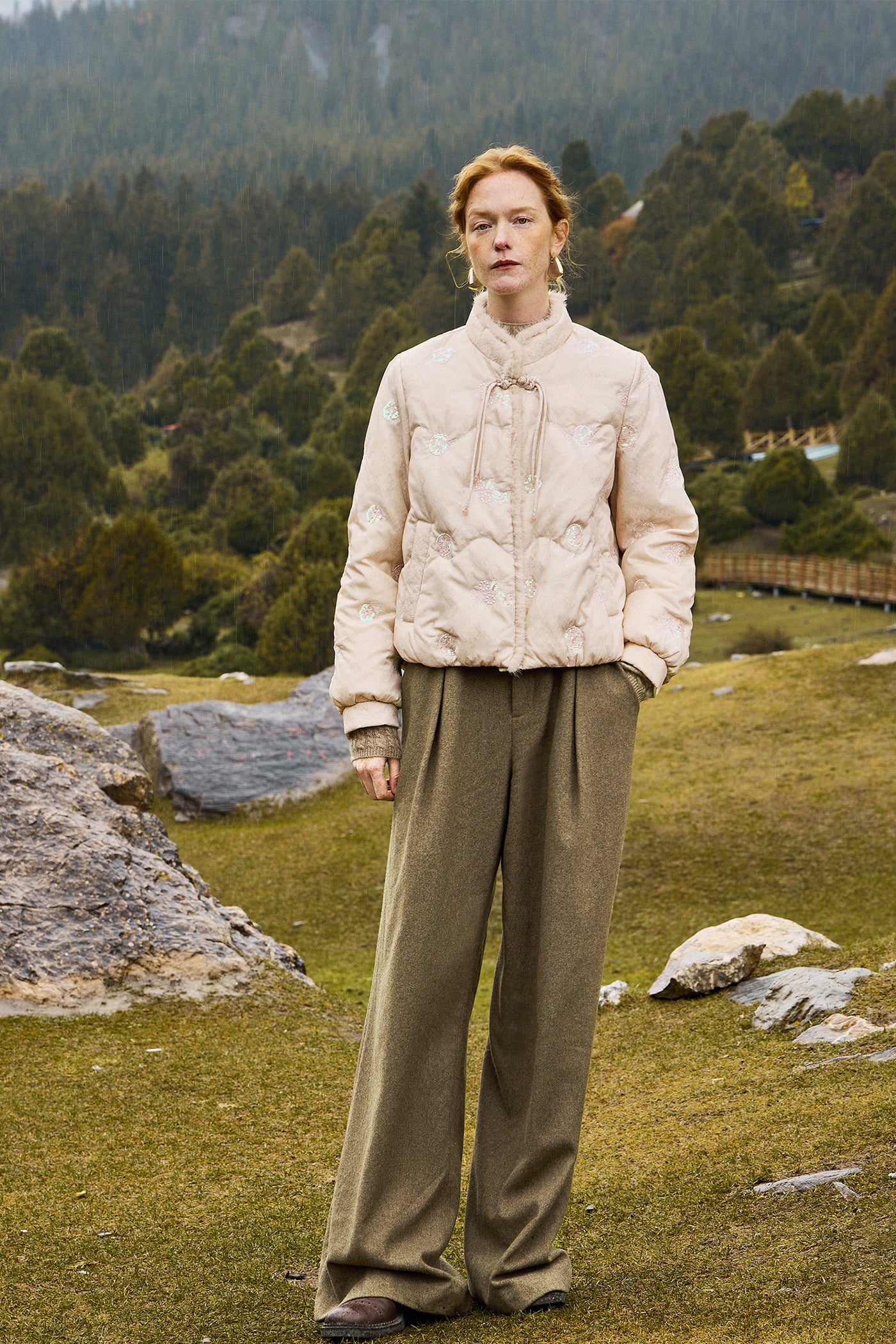 KAMILAN New Chinese Embroidered Down Jacket for Women in Winter
